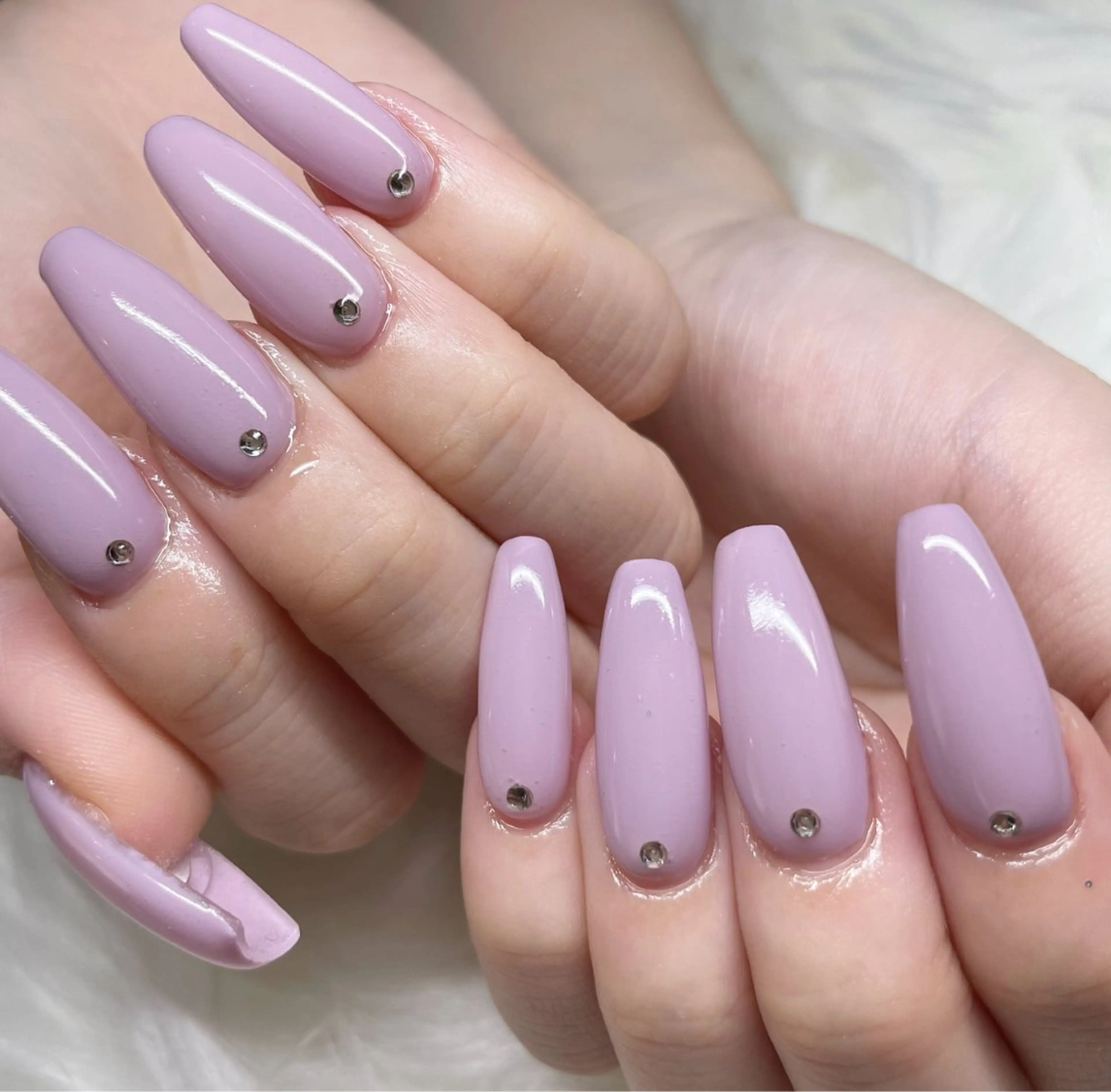 ネイル ロングネイル ワンカラーネイル ハンドネイル c&k_ nailのネイルデザイン