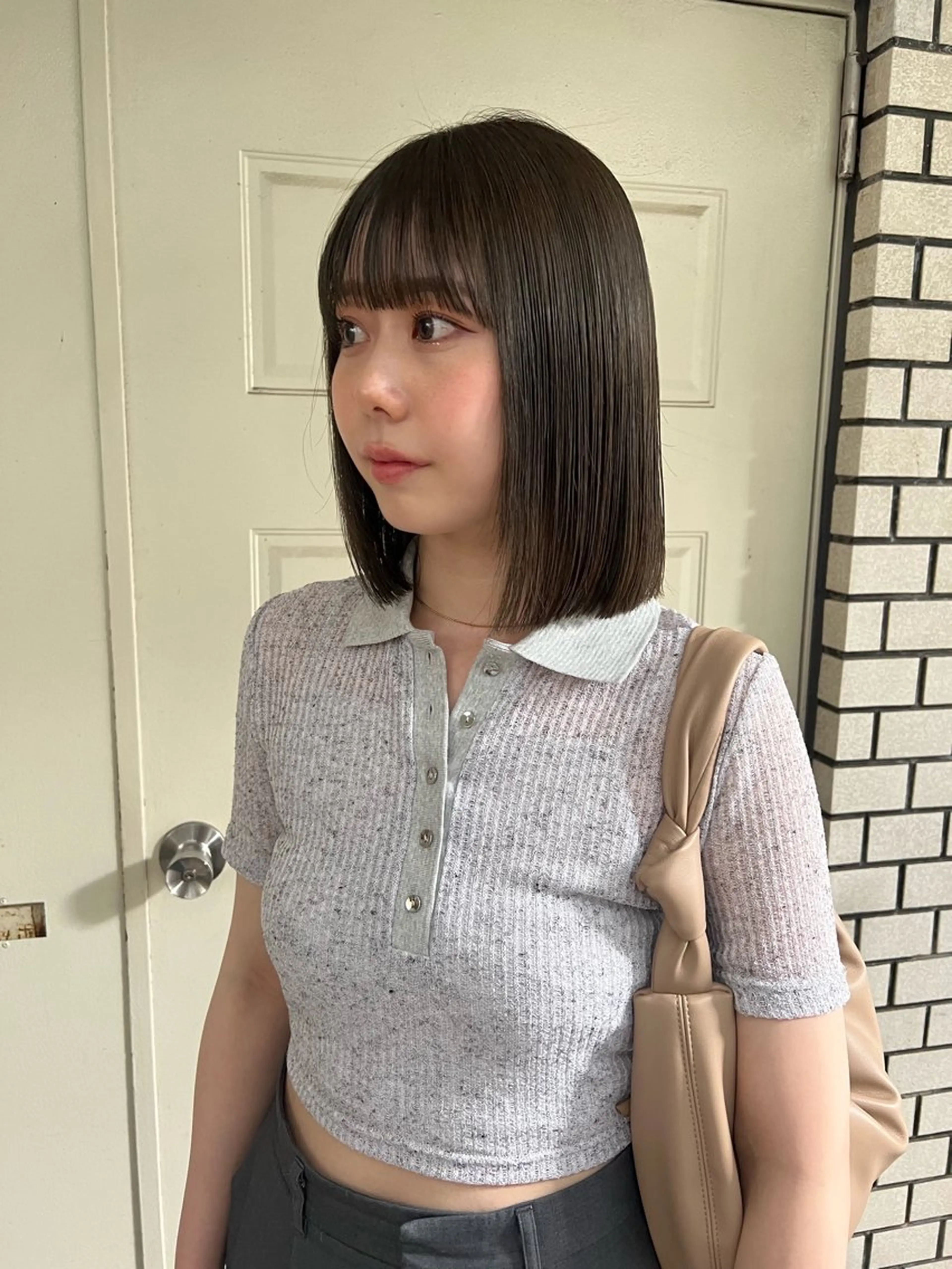ミディアム カット ヘアカラー トリートメント まろやか透明感カラー ♡MANAのヘアスタイル