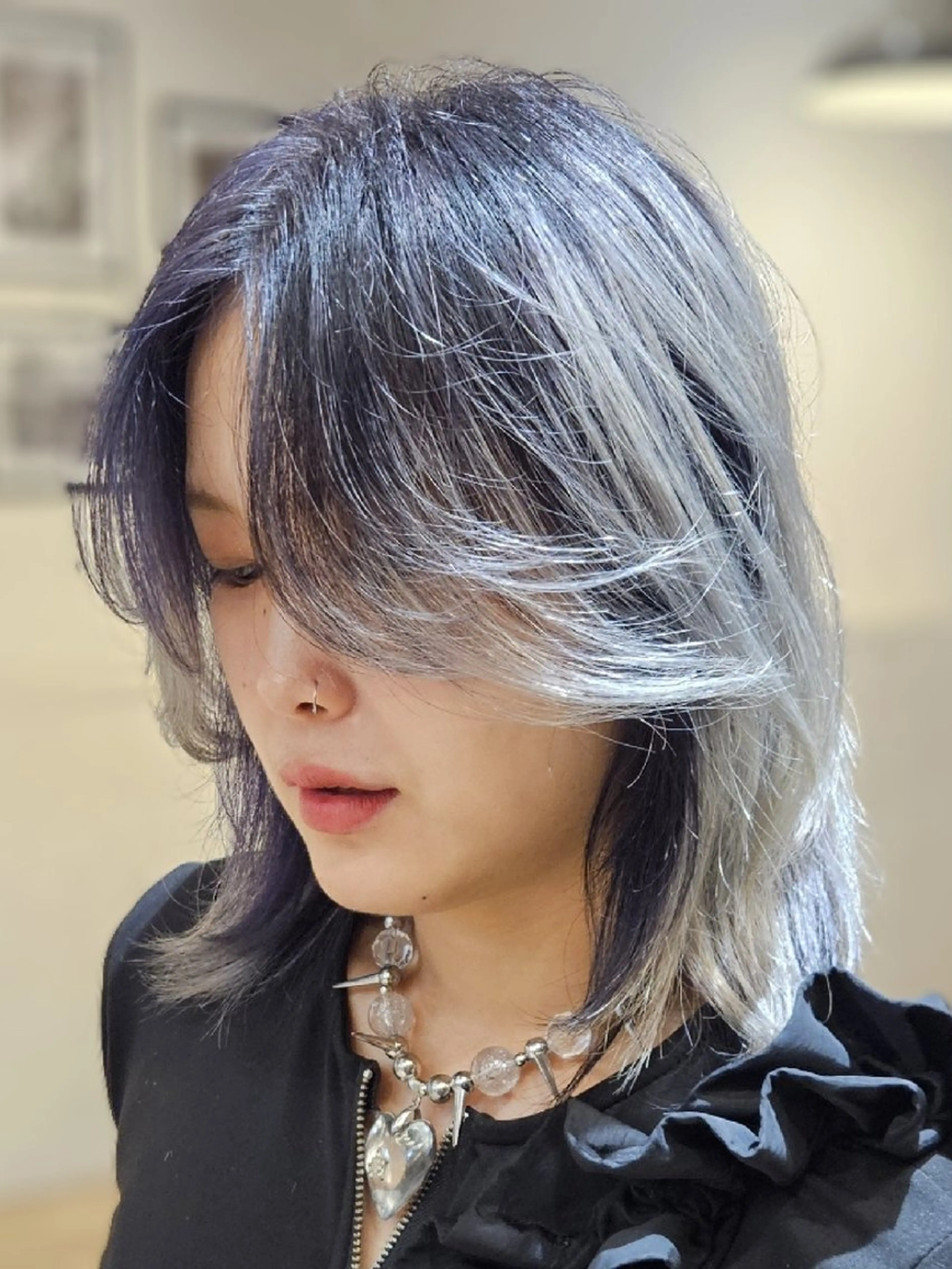 カラー ミディアム ブリーチ デザインカラー ダブルカラー カット ヘアカラー トリートメント ill 天神大名所属・YOKUTO 透明感カラー/ボブのヘアスタイル