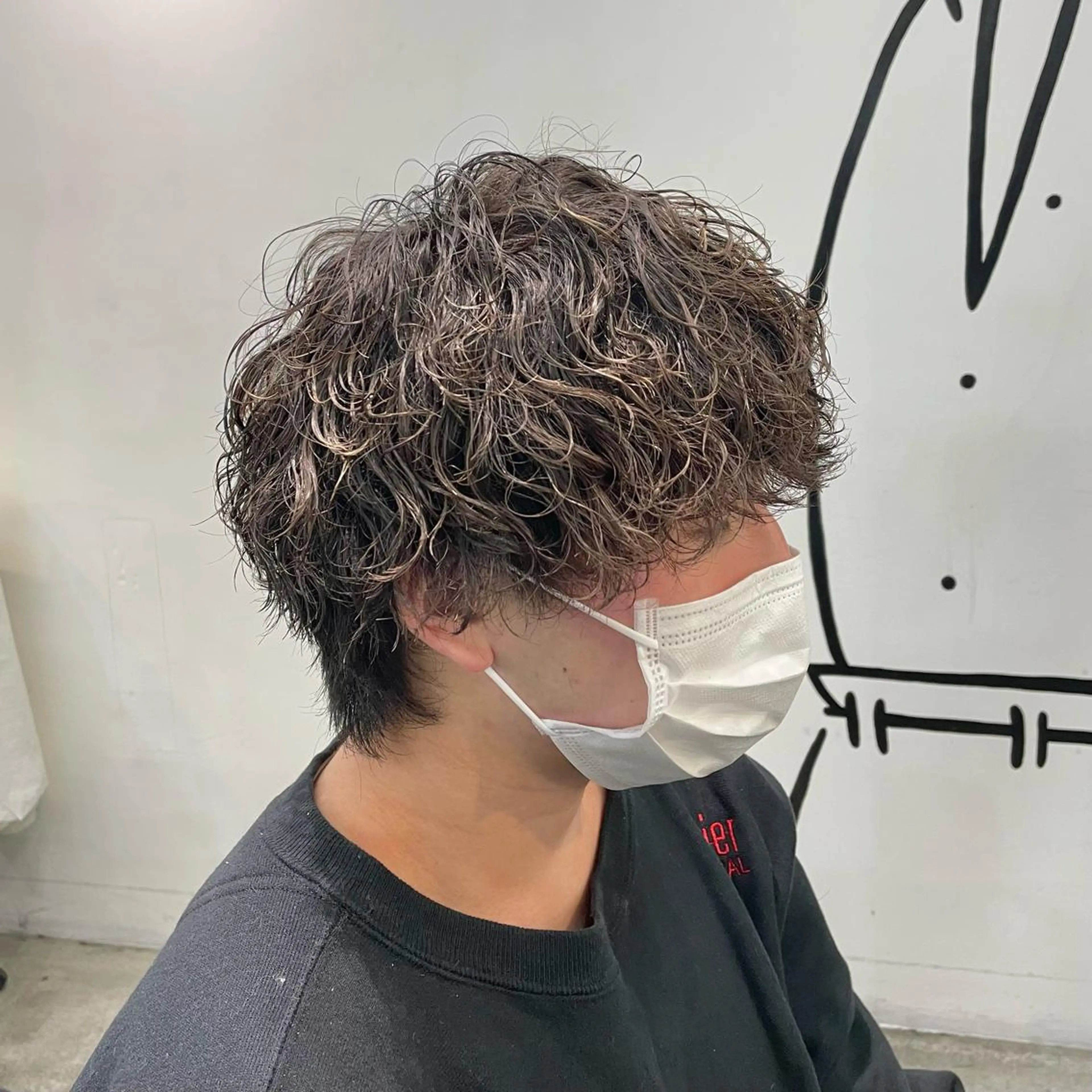 ショート パーマ メンズ メンズパーマ 波巻きパーマ カット パーマ メンズ特化美容師/ 藤戸 椋のヘアスタイル