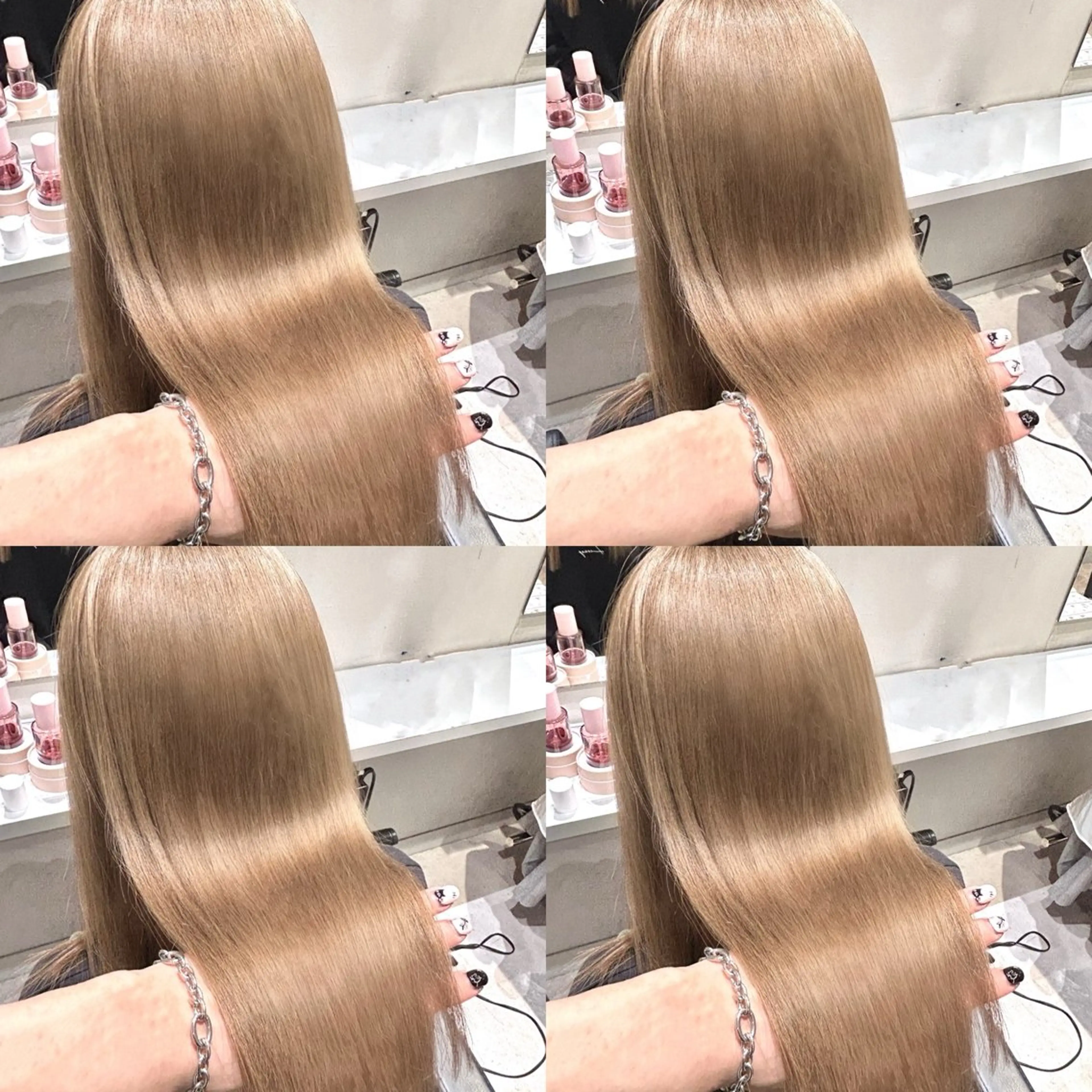 ロング カラー ベージュカラー ミルクティーベージュ 髪質改善 似合わせカット カット ヘアカラー トリートメント 韓国レイヤー ×髪質改善✨純大のヘアスタイル