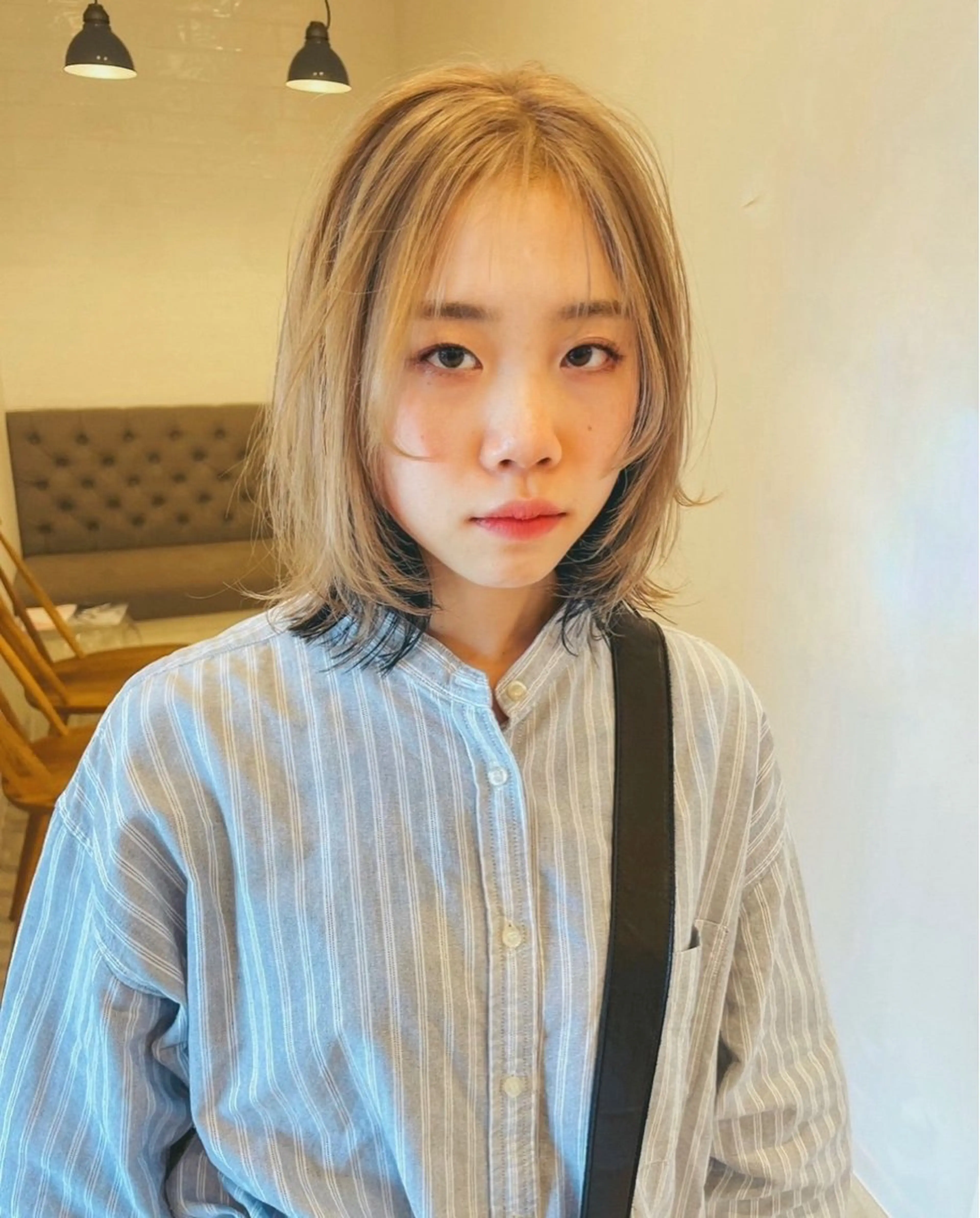 ミディアム カラー 🌼カットモデル募集 長岡/酒井香奈🌼のヘアスタイル