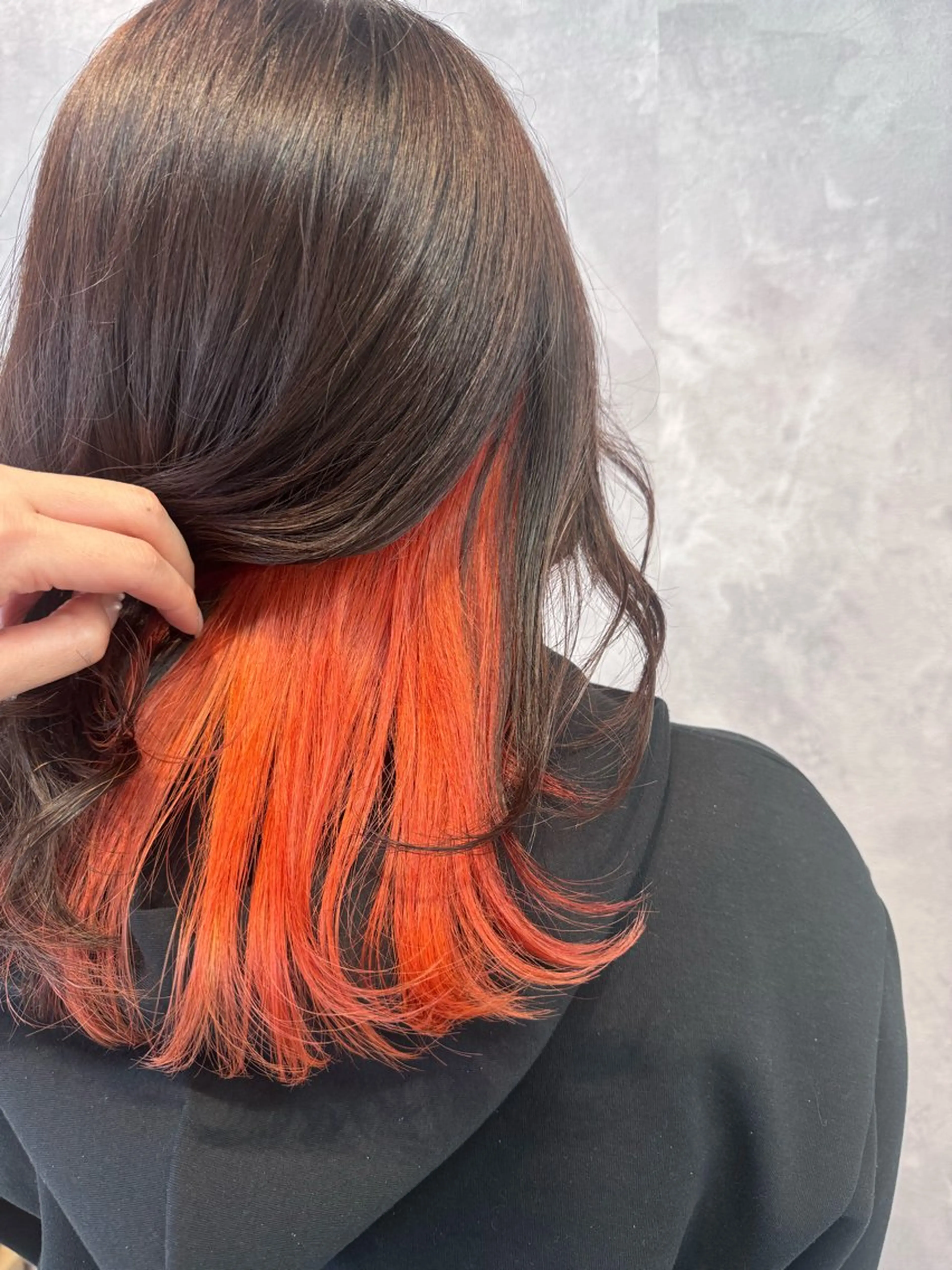 ミディアム カラー カット ヘアカラー トリートメント ヒヨシ ルナのヘアスタイル