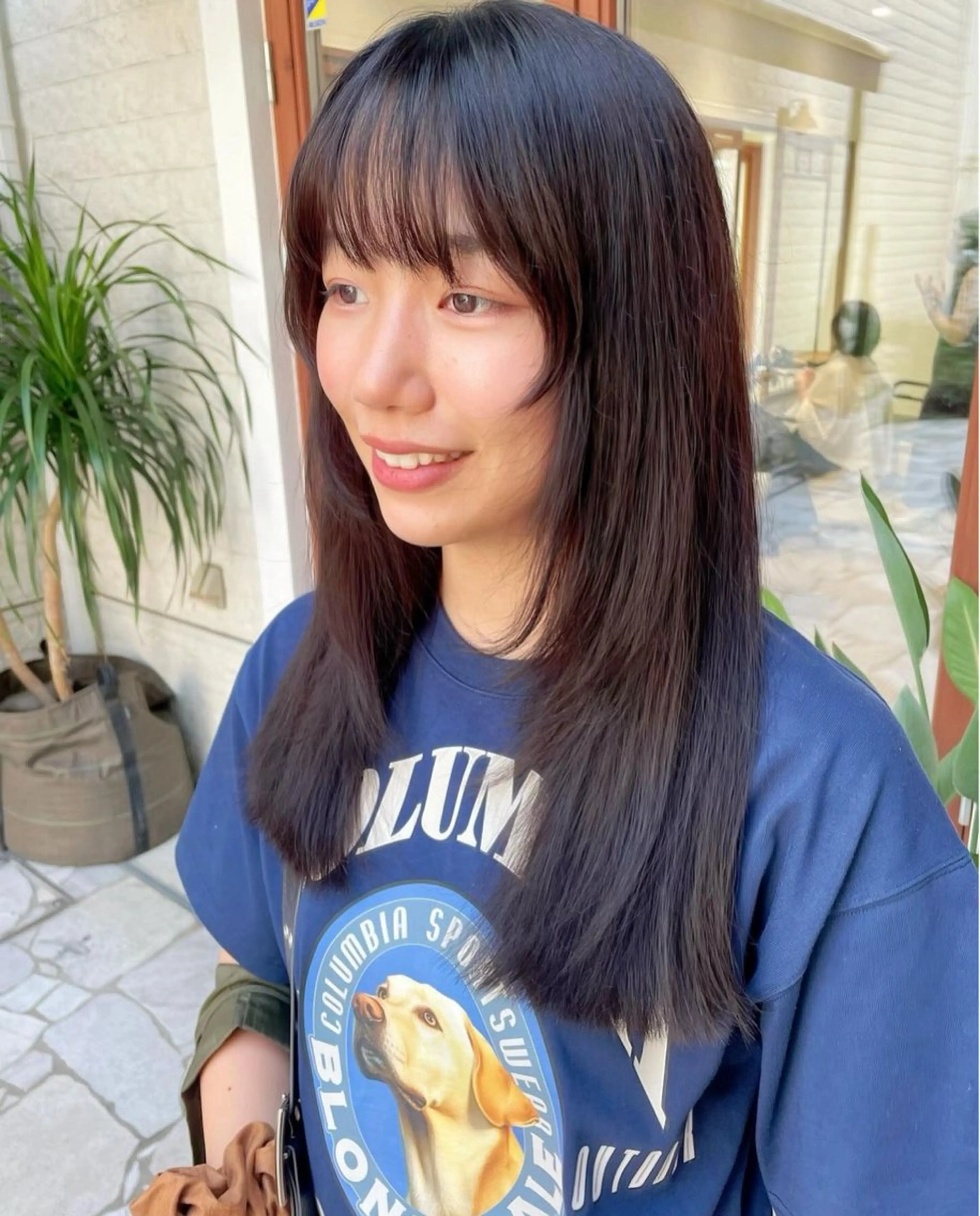 ロング カラー 顔まわりレイヤー 顔周りカット レイヤーカット ✨ストレートパーマ✨ パーマ✨YUKIのヘアスタイル
