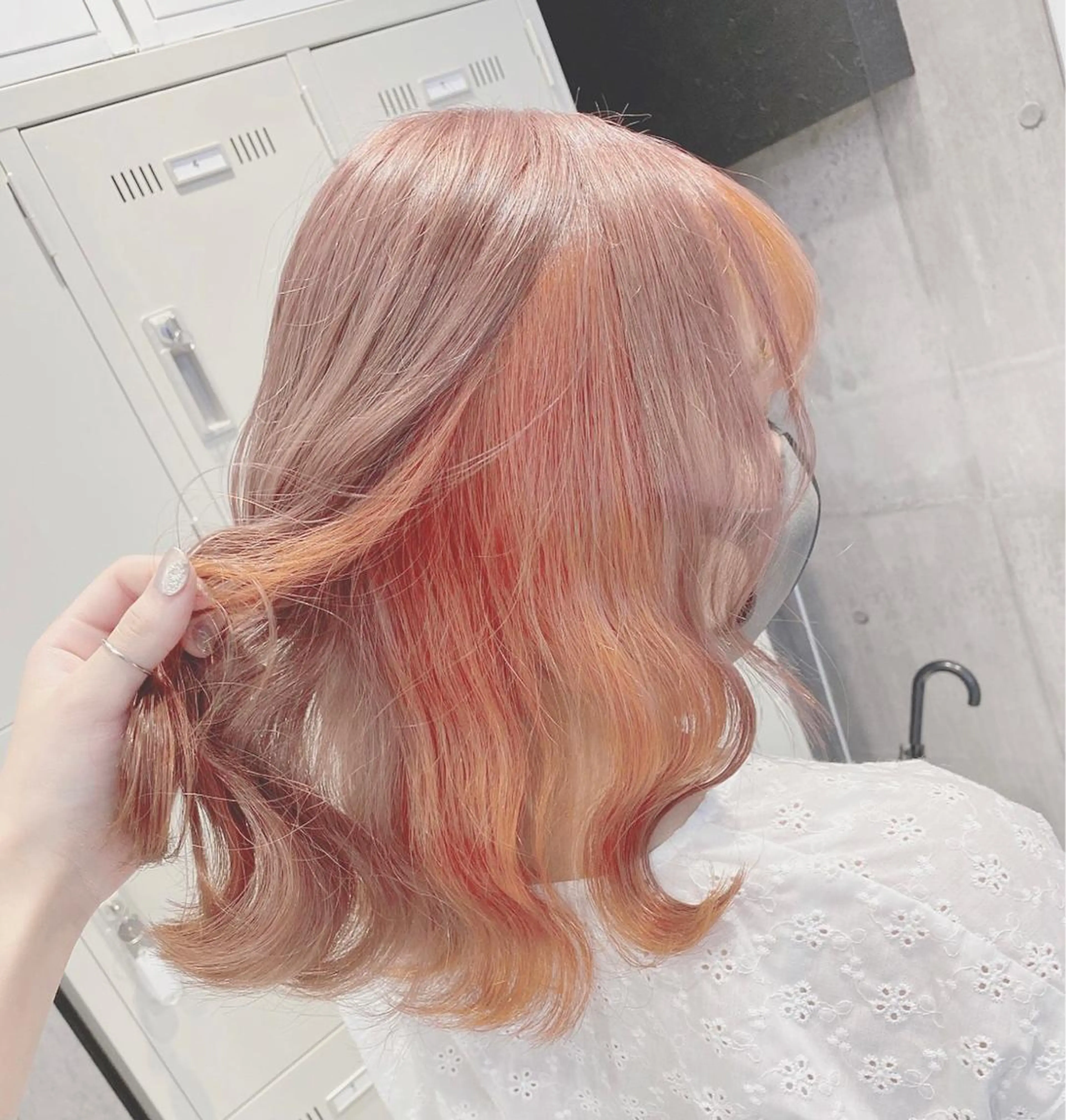 ミディアム カラー ヘアアレンジ ヘアカラー トリートメント ヘアセット 韓国ヘア🦋 Nanaka🦋のヘアスタイル