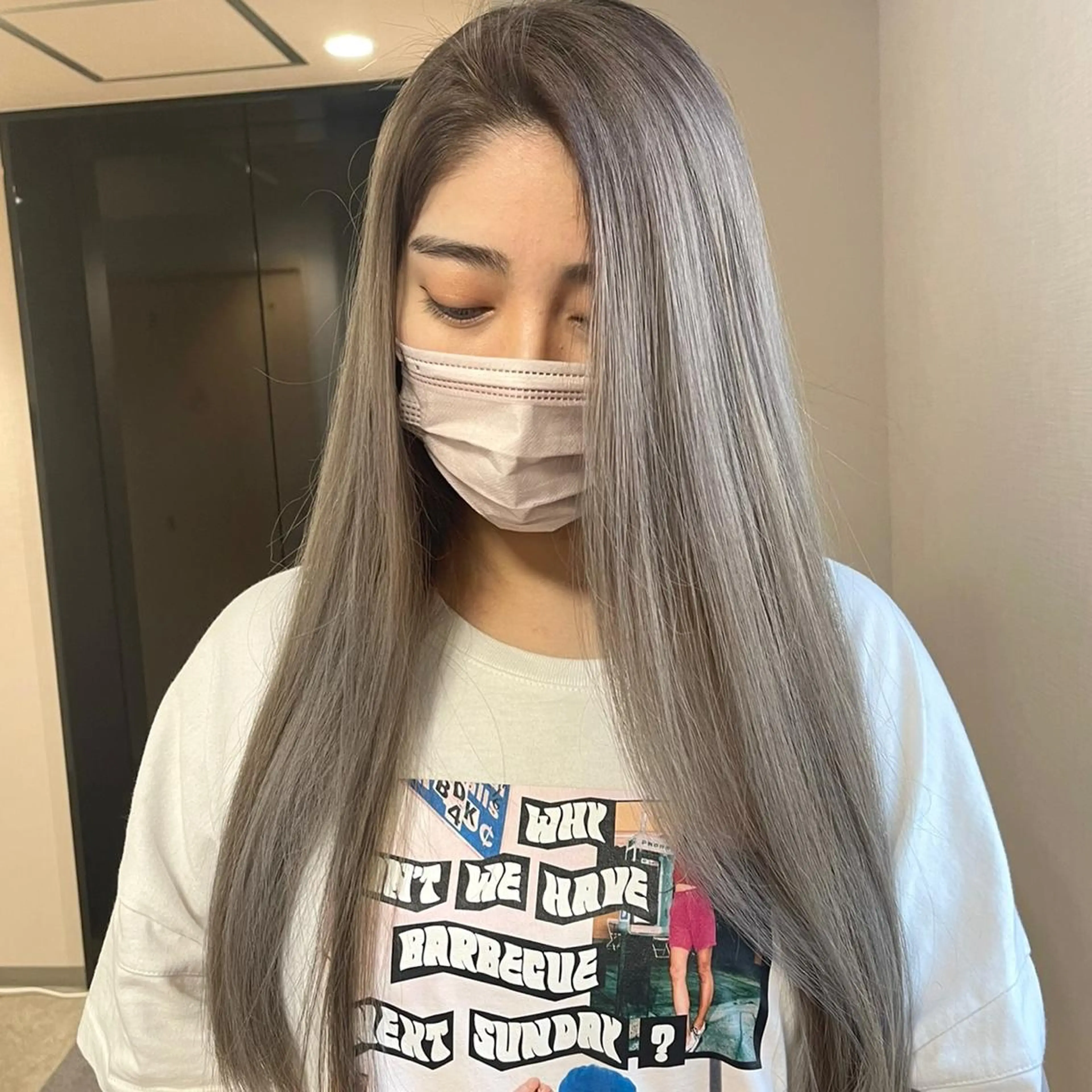 ロング カラー ヘアアレンジ ブリーチ ダブルカラー ハイトーンカラー ロング ヘアカラー 松井那津子 /ハイライトブリーチのヘアスタイル