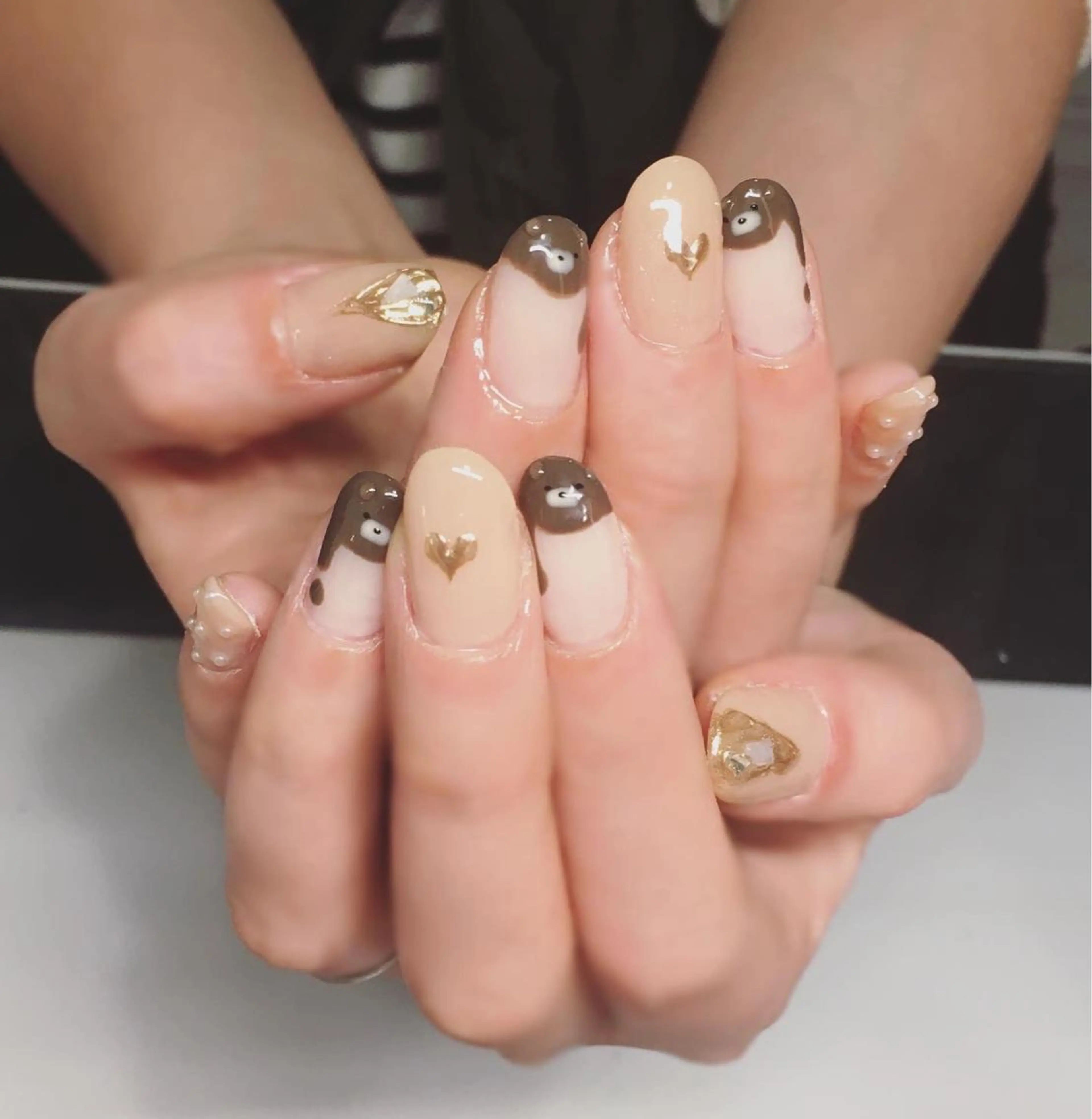 ネイル アートネイル ジェルネイル ハート バレンタイン Nyanco Nailのネイルデザイン