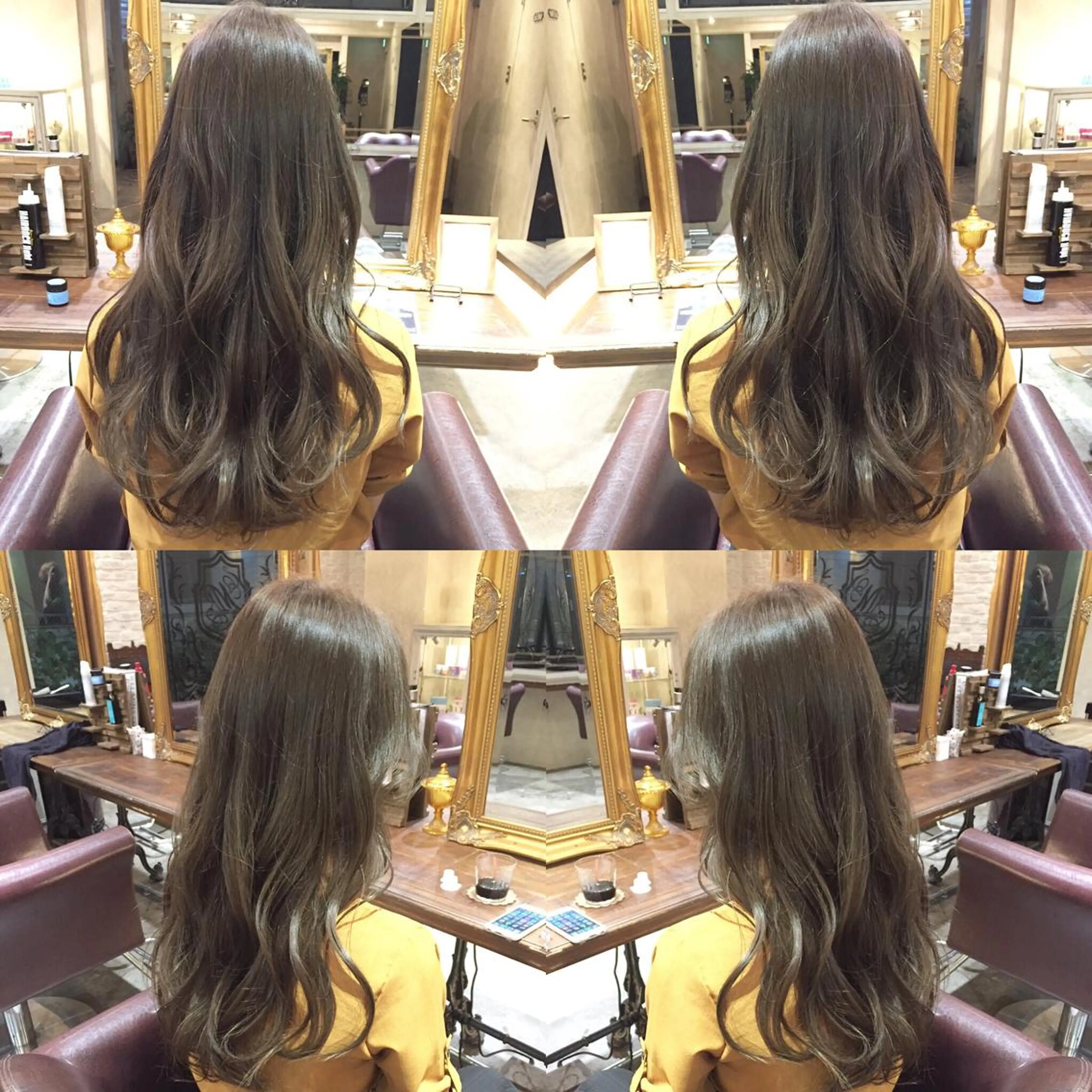 ロング カラー アッシュ ブリーチ 透明感カラー グレージュ ハイライトカラー Salon de MiLK所属・露木 啓介のヘアスタイル