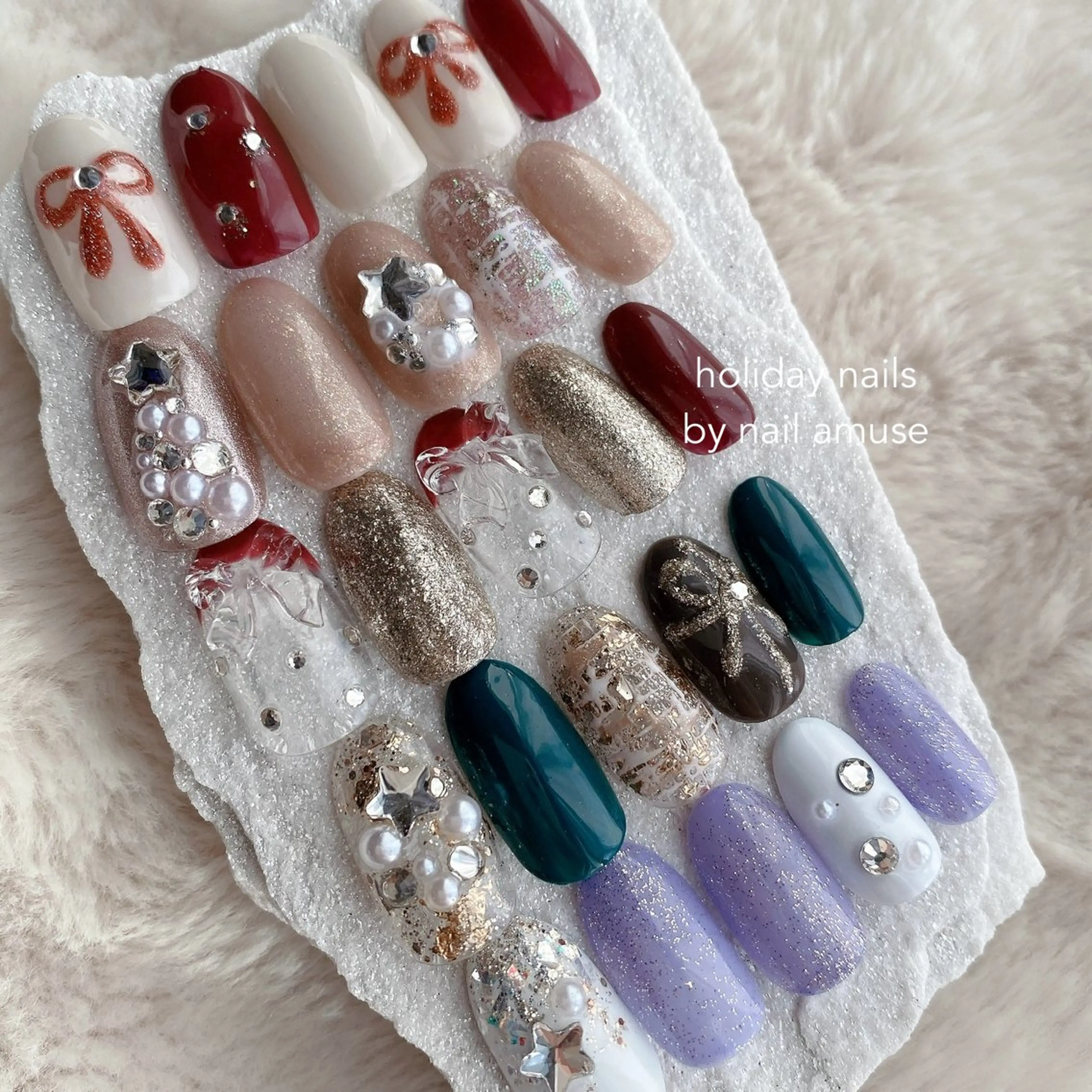 ネイル 冬ネイル クリスマス nail amuseのネイルデザイン