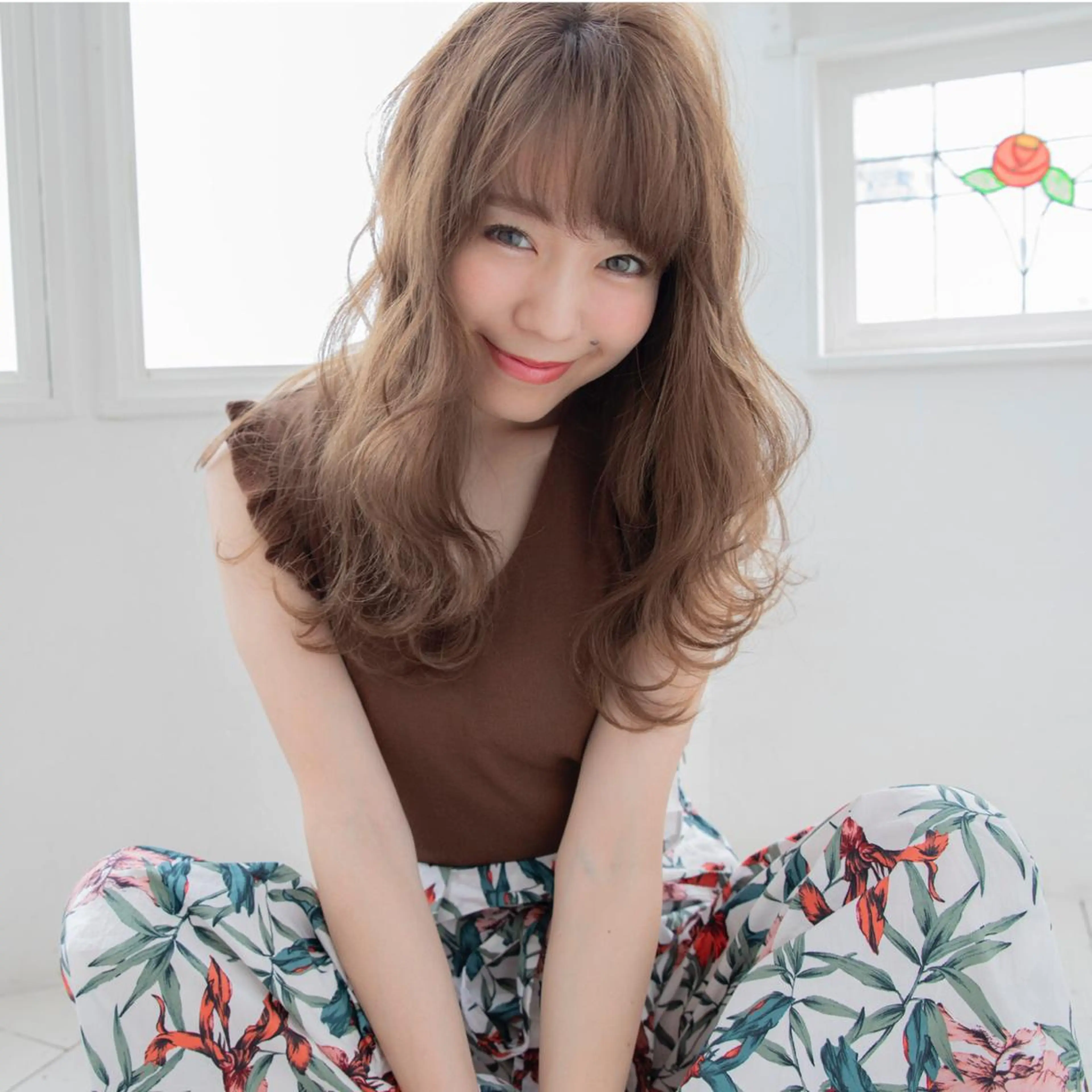 ロング カラー グレージュ 【全席個室サロン】 NUMBER 天王寺のヘアスタイル