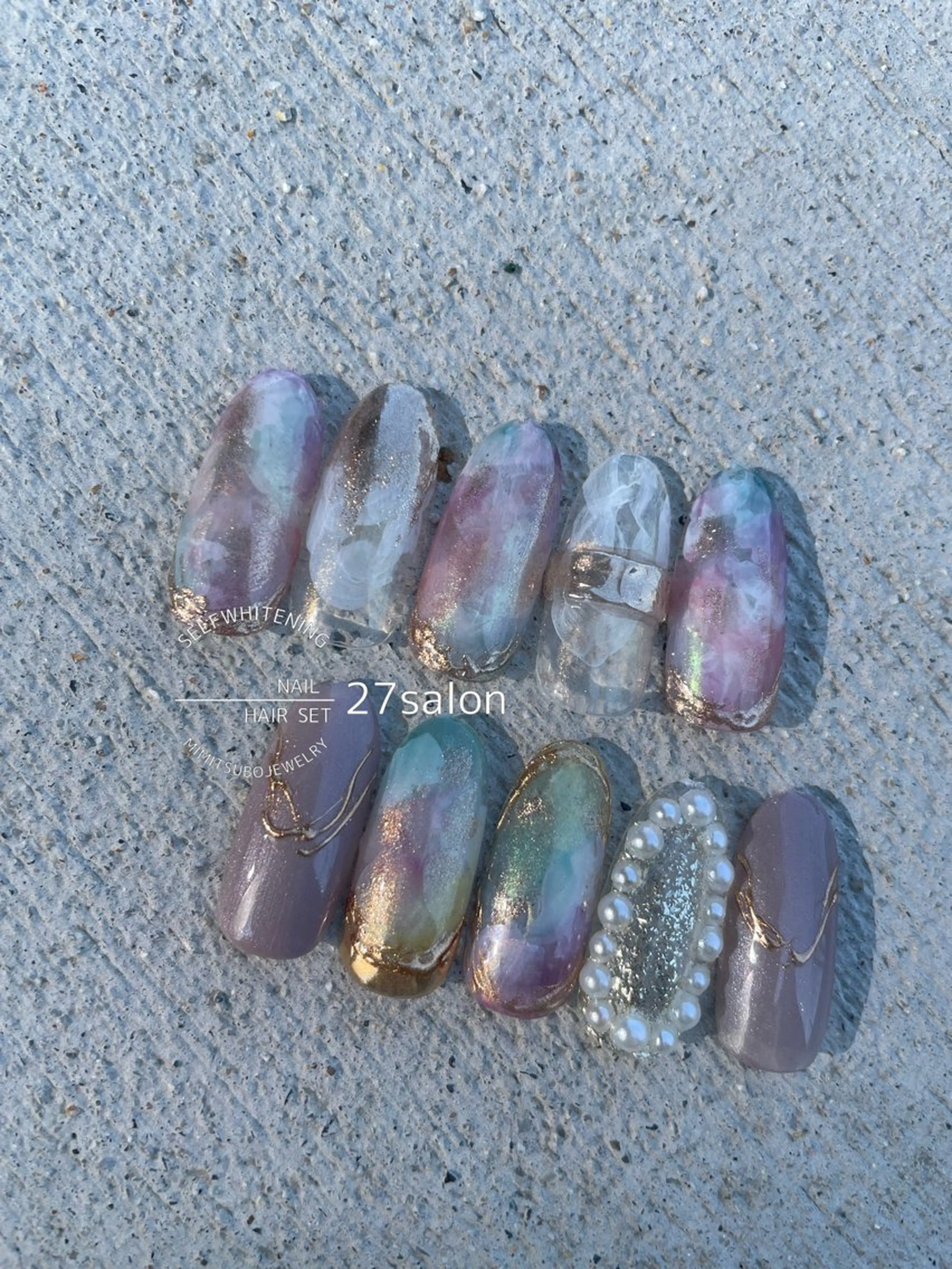 ネイル パステルネイル 春ネイル ハンドネイル 27salon yuinaのネイルデザイン