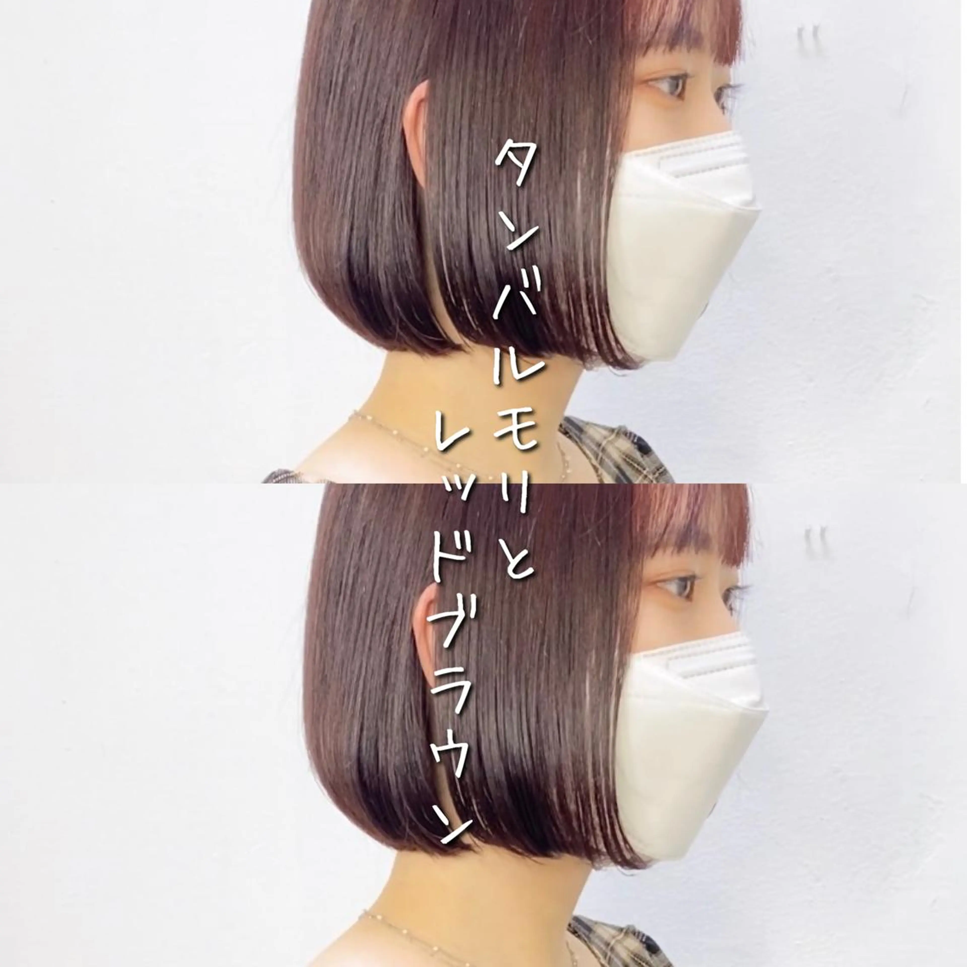 ショート カラー ボブ タンバルモリ 韓国風ヘア カットと縮毛矯正の匠 【こだま】のヘアスタイル