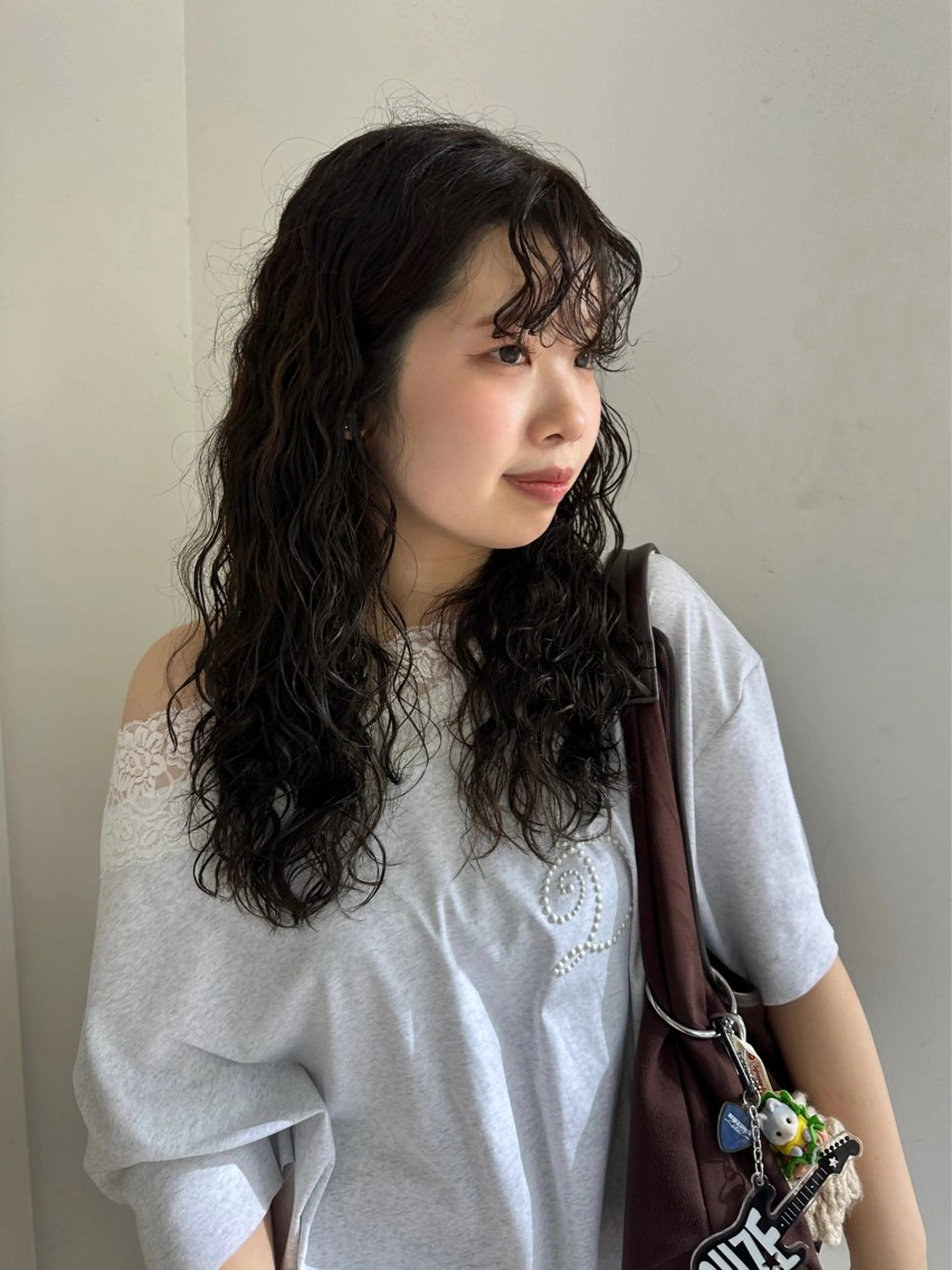 ロング カラー 透明感カラー カット パーマ 松本 雪愛のヘアスタイル