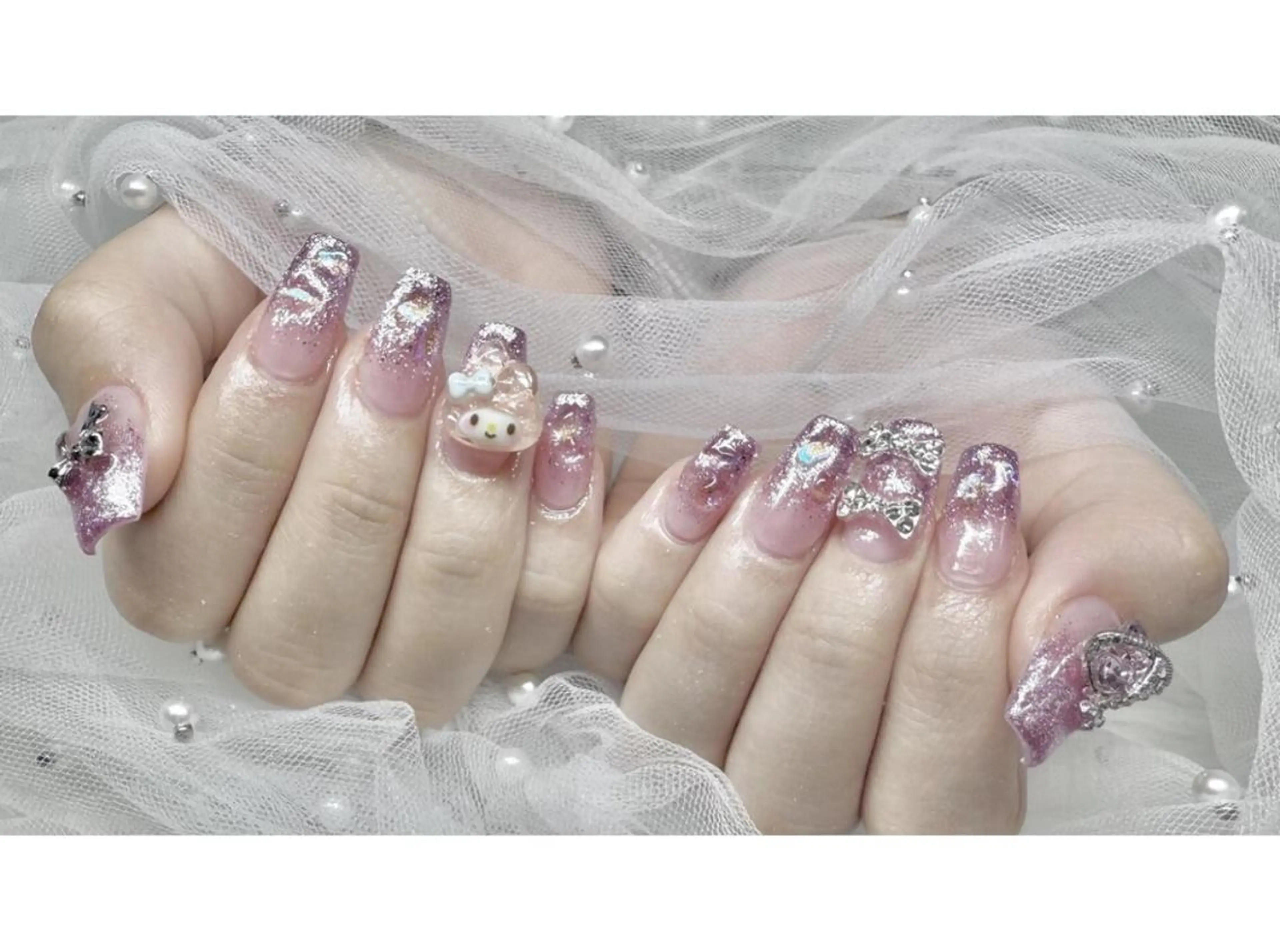 ネイル 🎀彩羽チップ 長さだし専門🎀のネイルデザイン