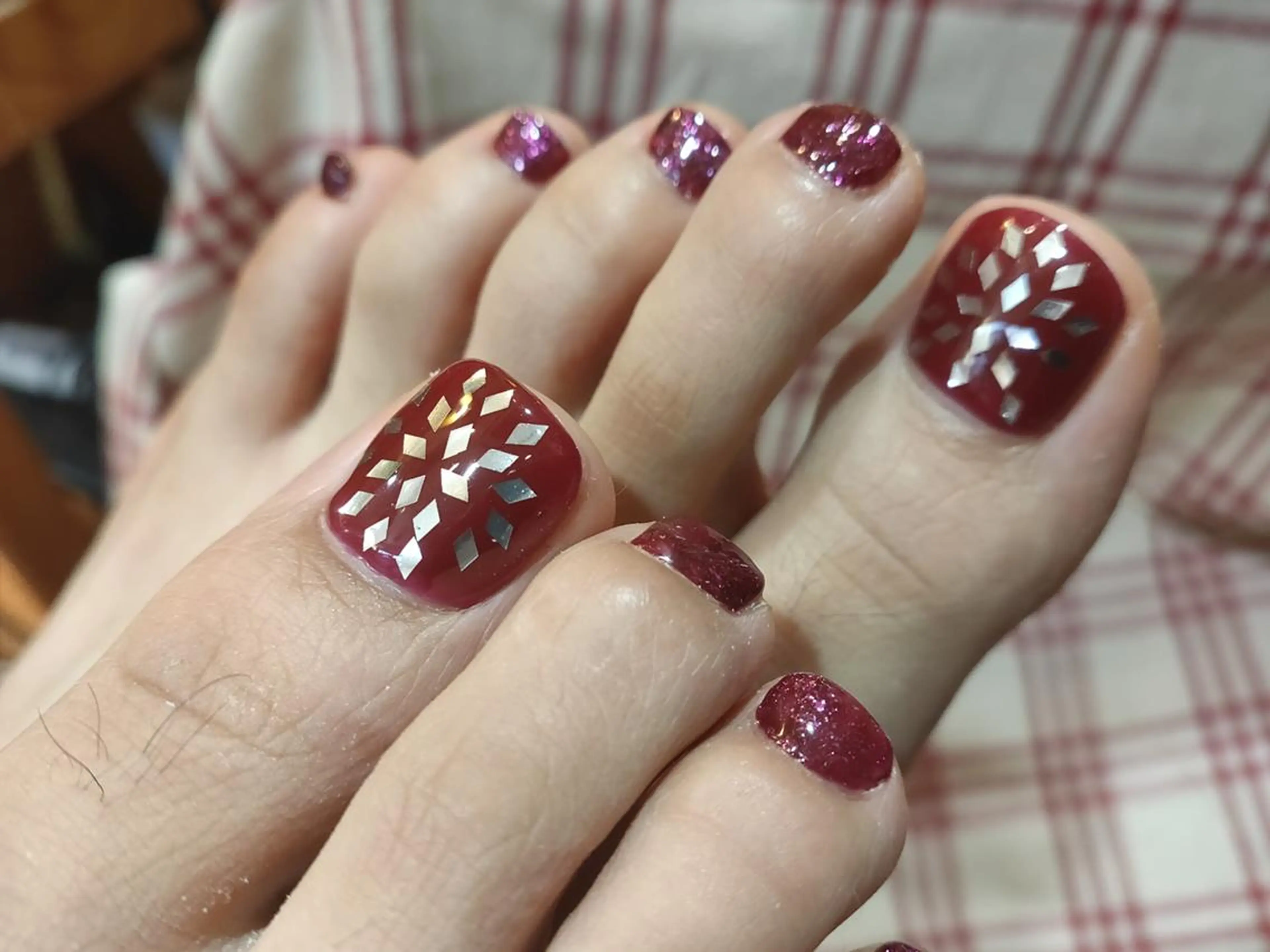 ネイル フットネイル ホログラムネイル Be-style 　のネイルデザイン