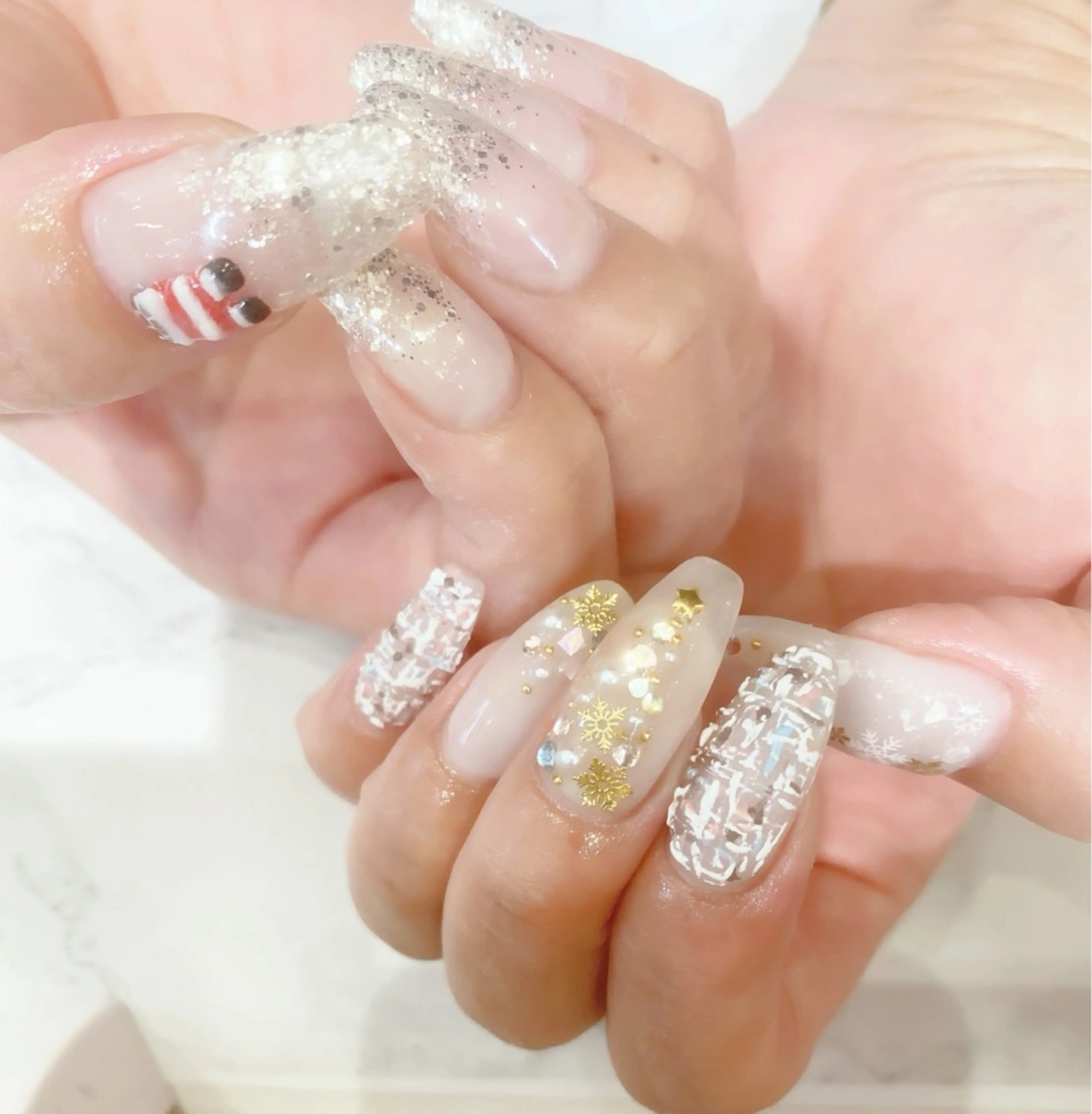 ネイル 冬ネイル クリスマス ハンドネイル ネイルサロン nail_upのネイルデザイン