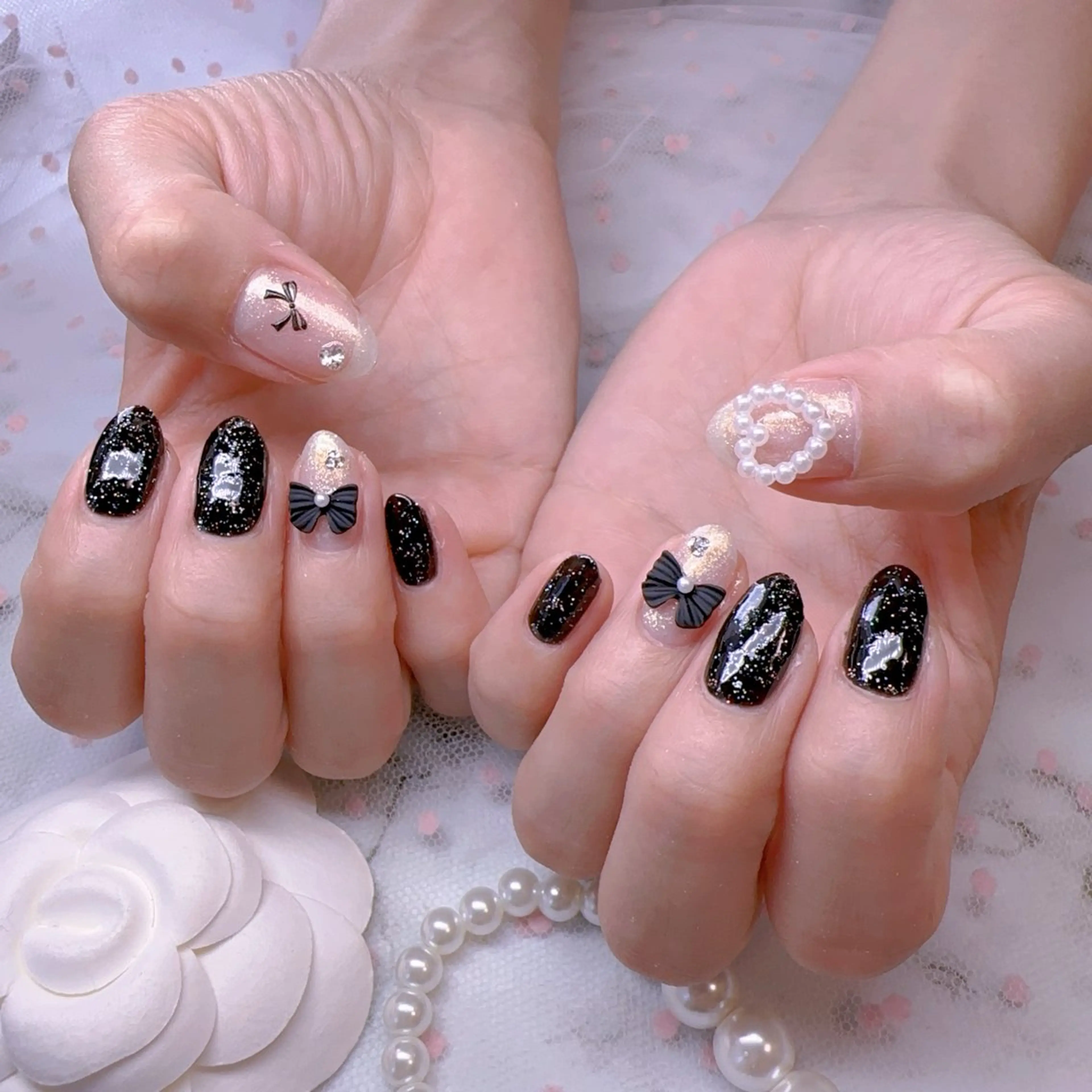 ネイル アートネイル オーロラネイル フットネイル 韓国ネイル ラメ(グリッター) ハンドネイル Belle nail salon 新小岩のネイルデザイン