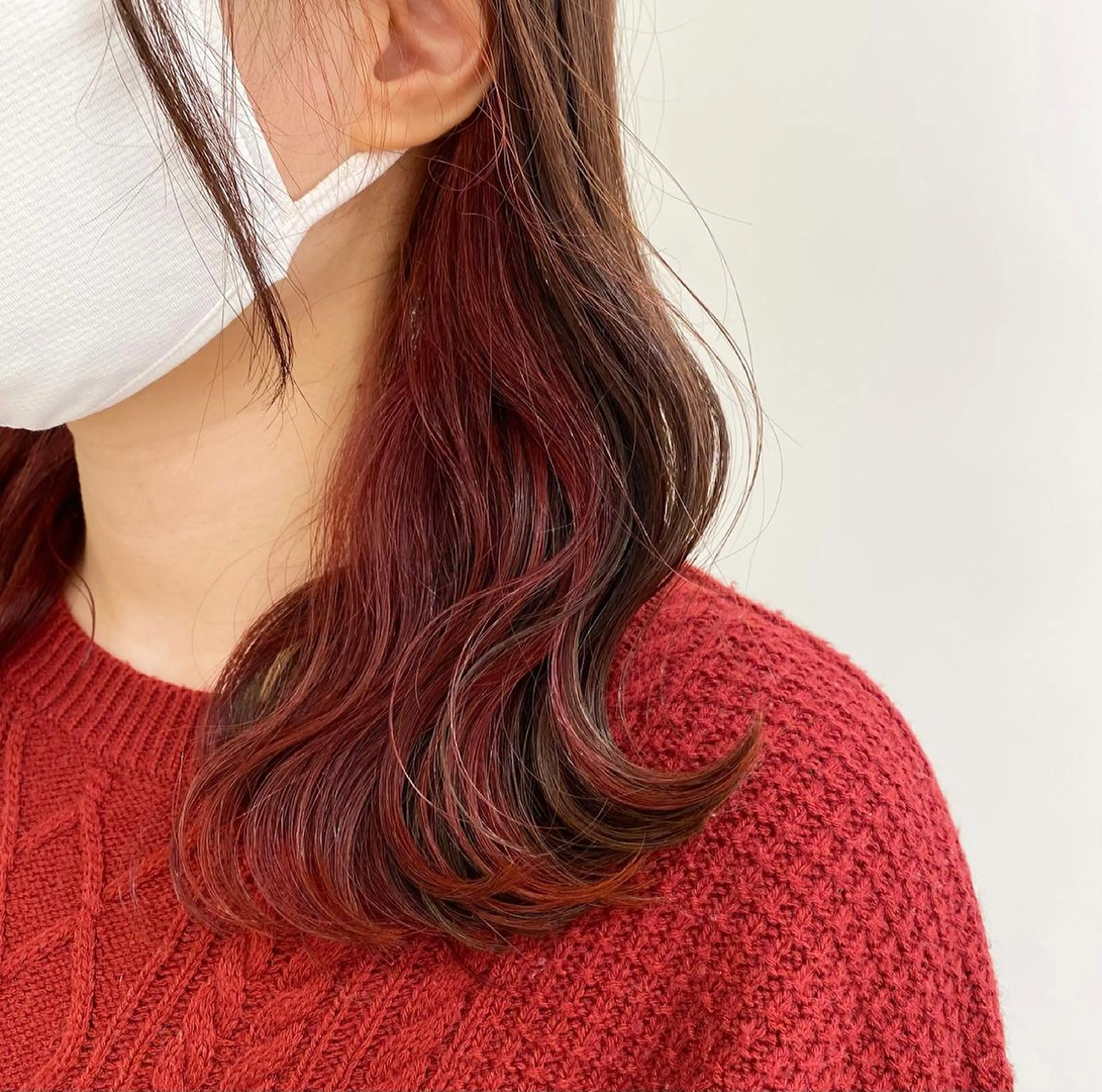 ミディアム カラー ヘアアレンジ 酸性縮毛矯正で作る 艶髪/渡邊祐子のヘアスタイル