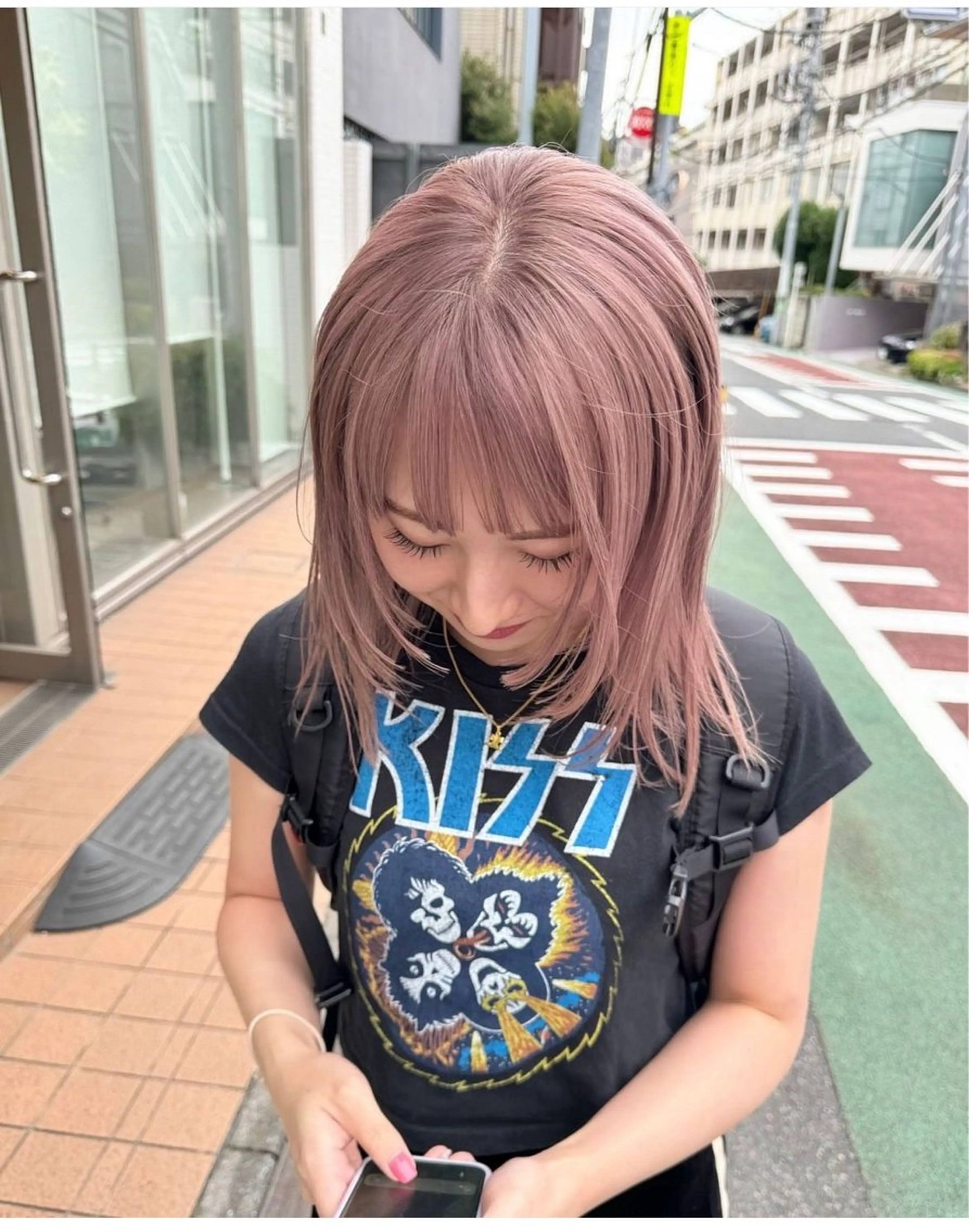 ミディアム カラー ヘアカラー トリートメント 透明感ツヤカラー コトノ🫧のヘアスタイル