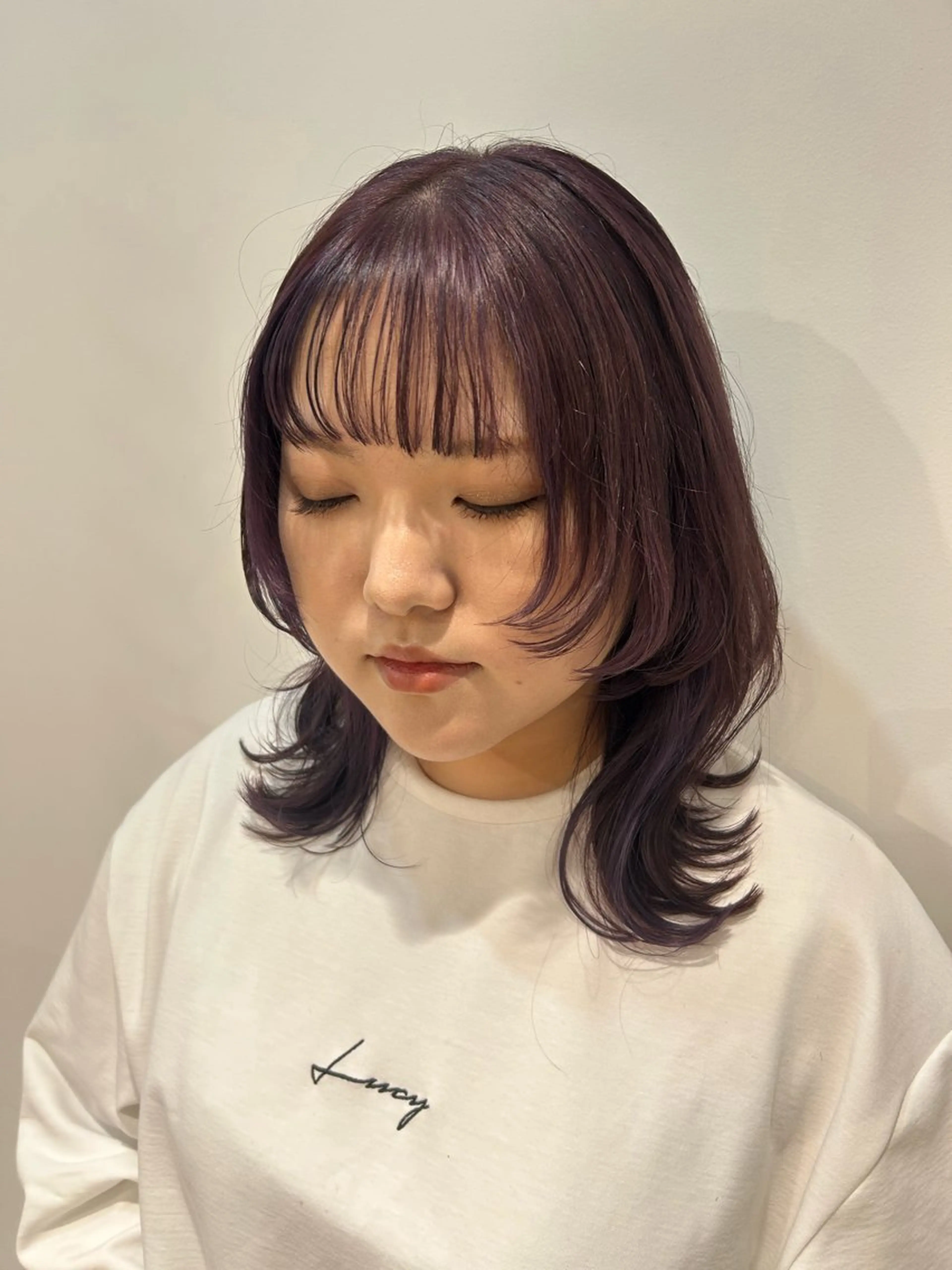セミロング カラー レイヤーカット カット ヘアカラー トリートメント ikeda shioriのヘアスタイル