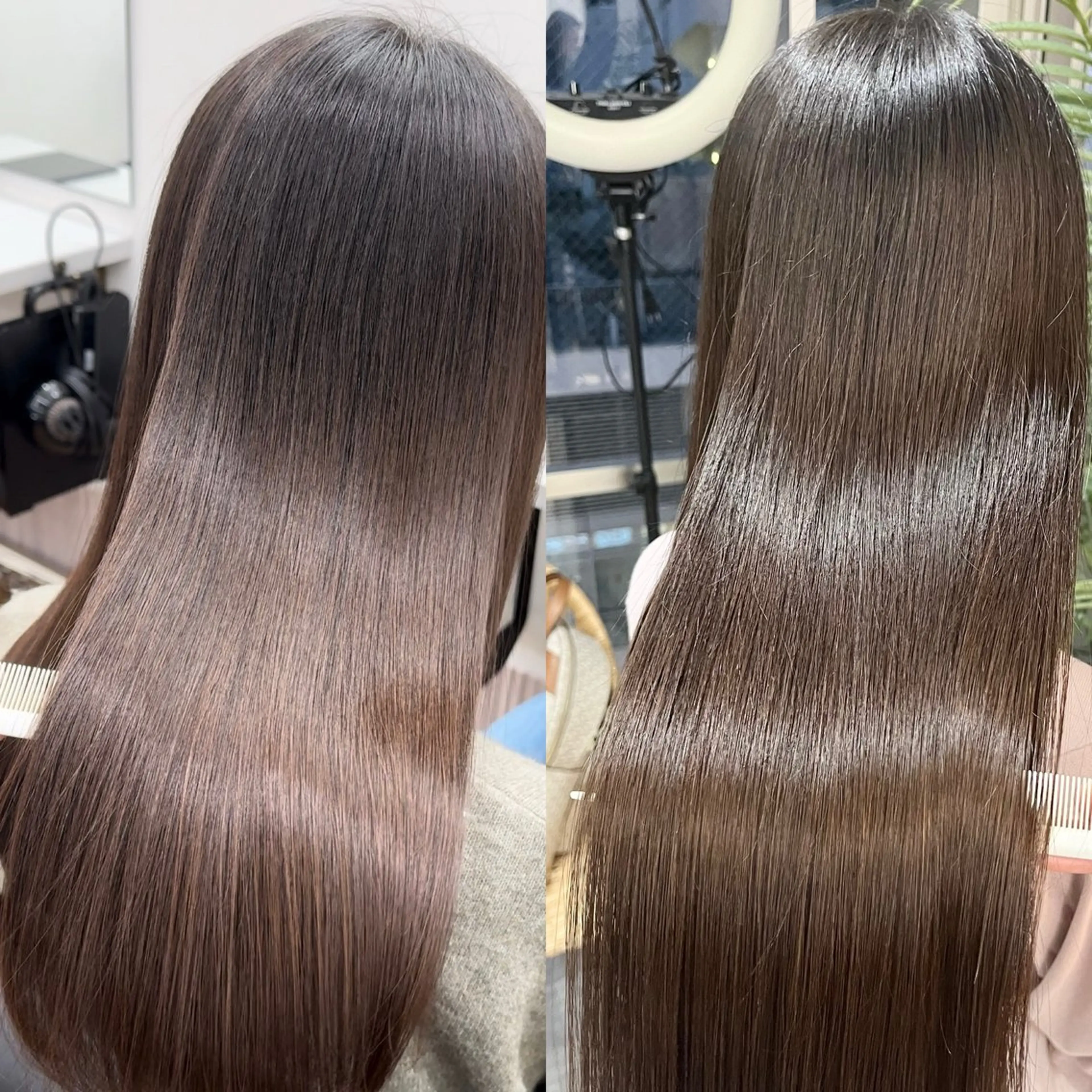 ロング カラー カット ヘアカラー トリートメント ブリーチ/バレイヤー ジュ/シャドウルーツのヘアスタイル