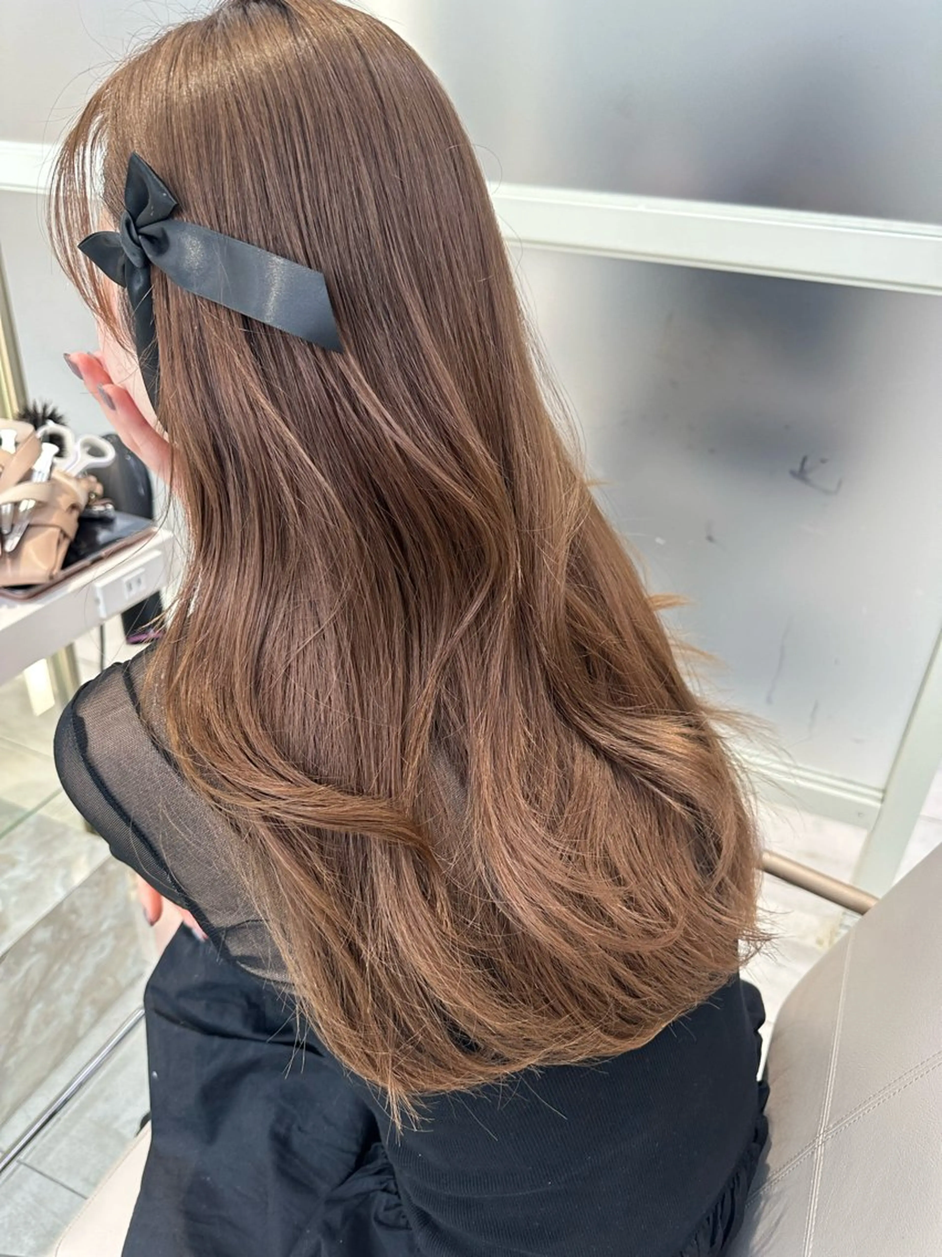 ロング oto🎀×美髪× シースルー前髪🤍のヘアスタイル