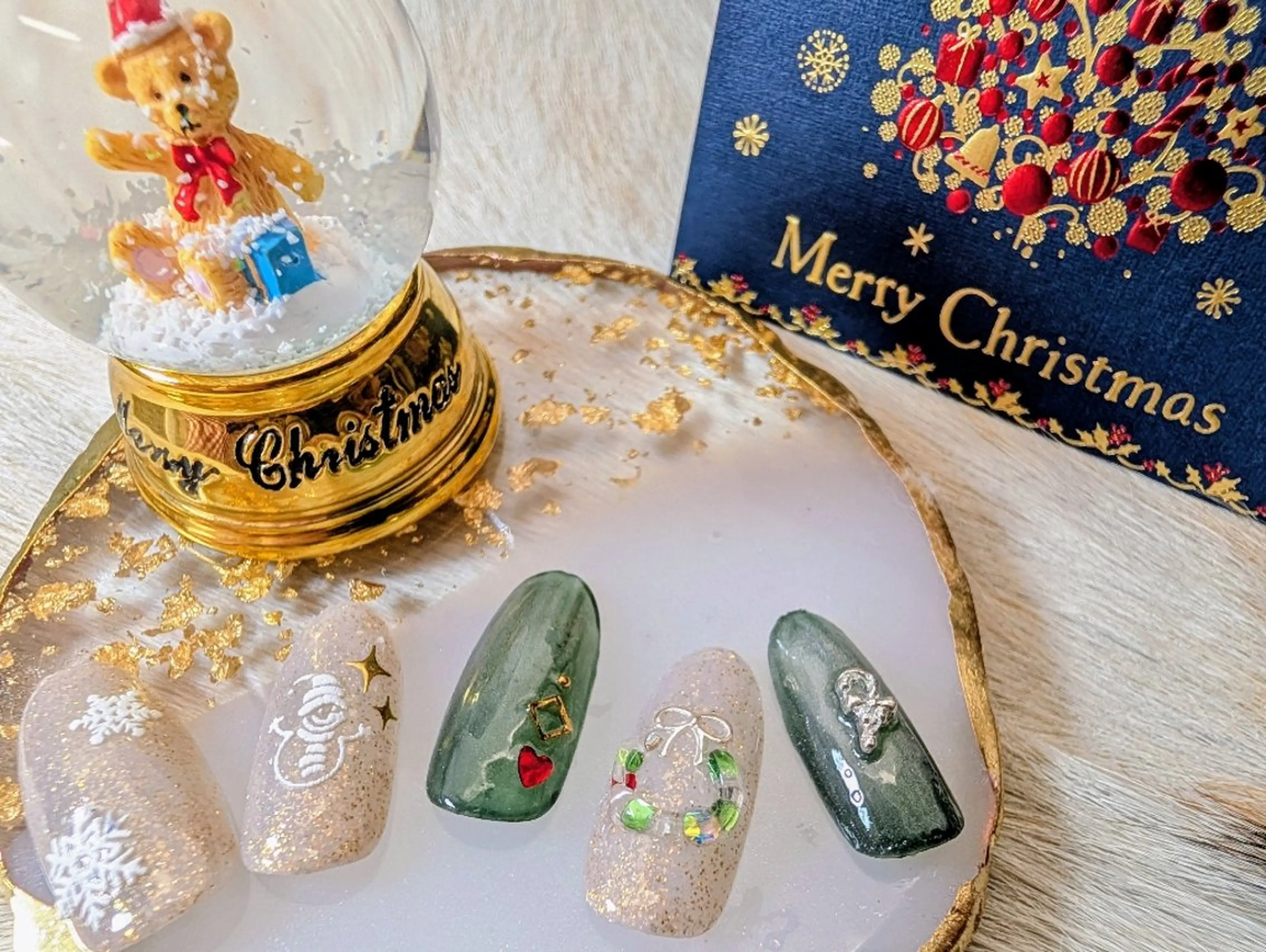 ネイル 冬ネイル クリスマス ハンドネイル Marinail 高円寺Momoのネイルデザイン