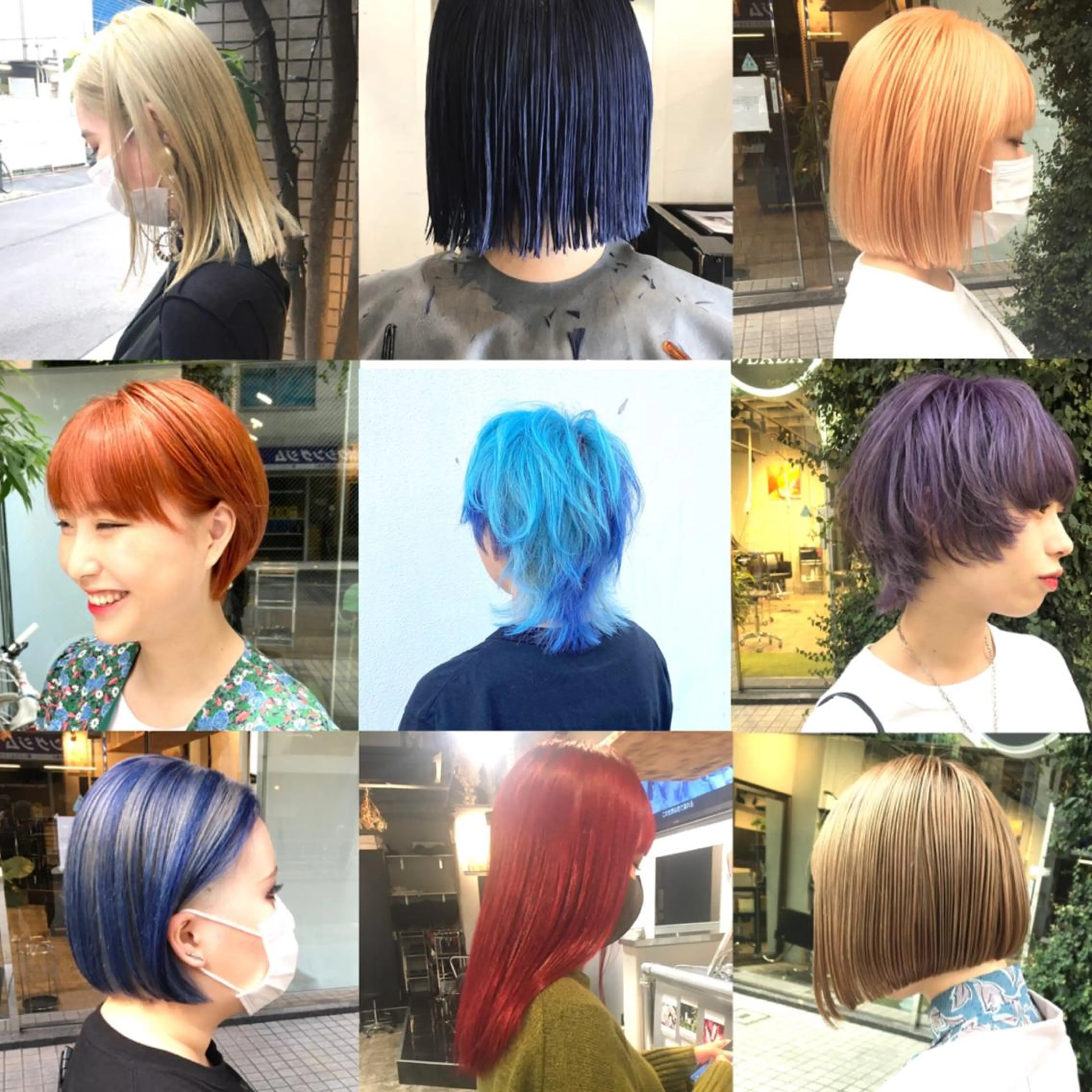 ショート カラー ベージュカラー ブルーカラー ダブルカラー ミルクティーベージュ オレンジ 永田〈店長#レイヤー #ウルフ#ハイトーンのヘアスタイル