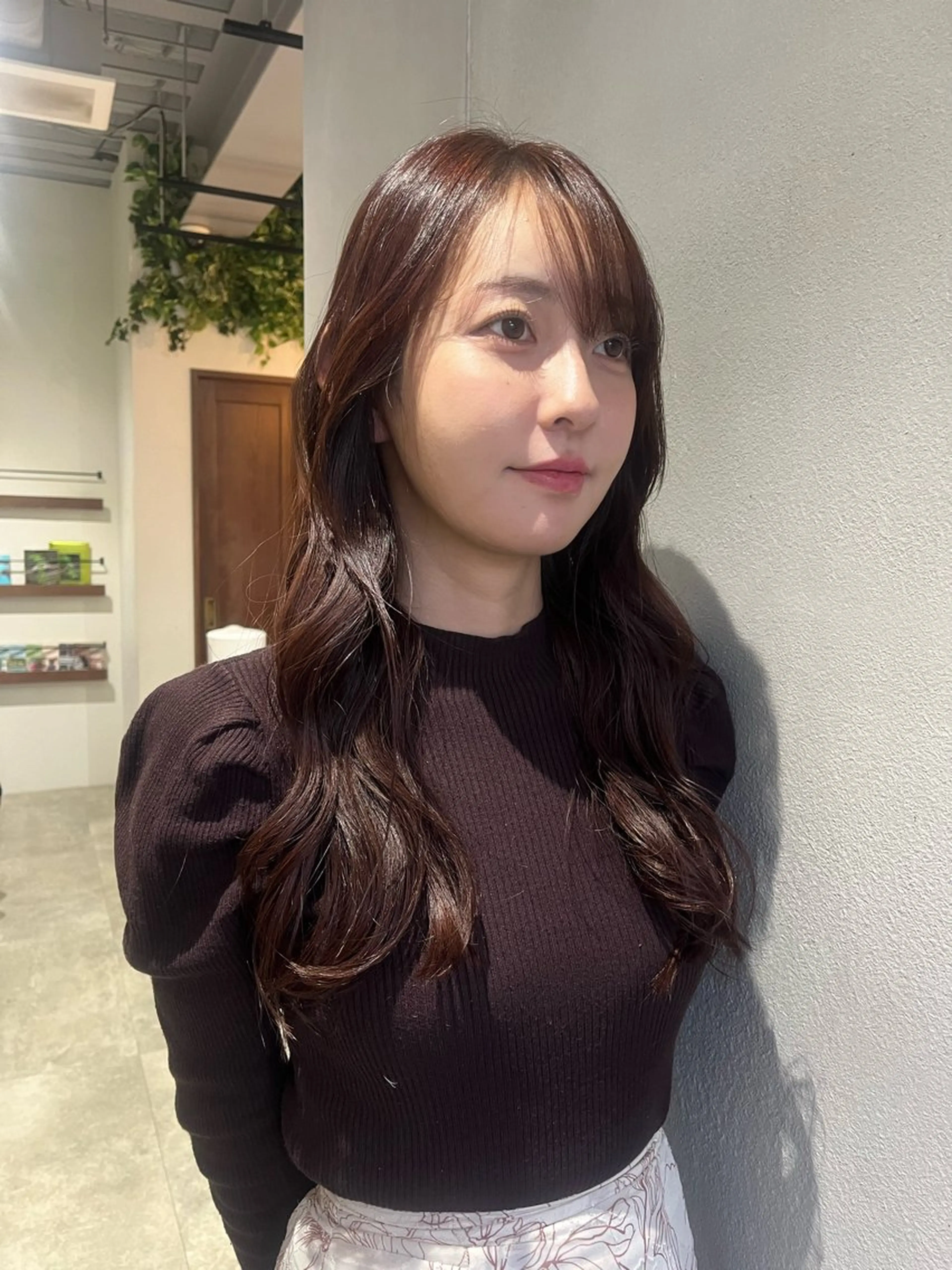ロング ヘアカラー トリートメント saki‪🌱‬♡ /髪質改善カラーのヘアスタイル