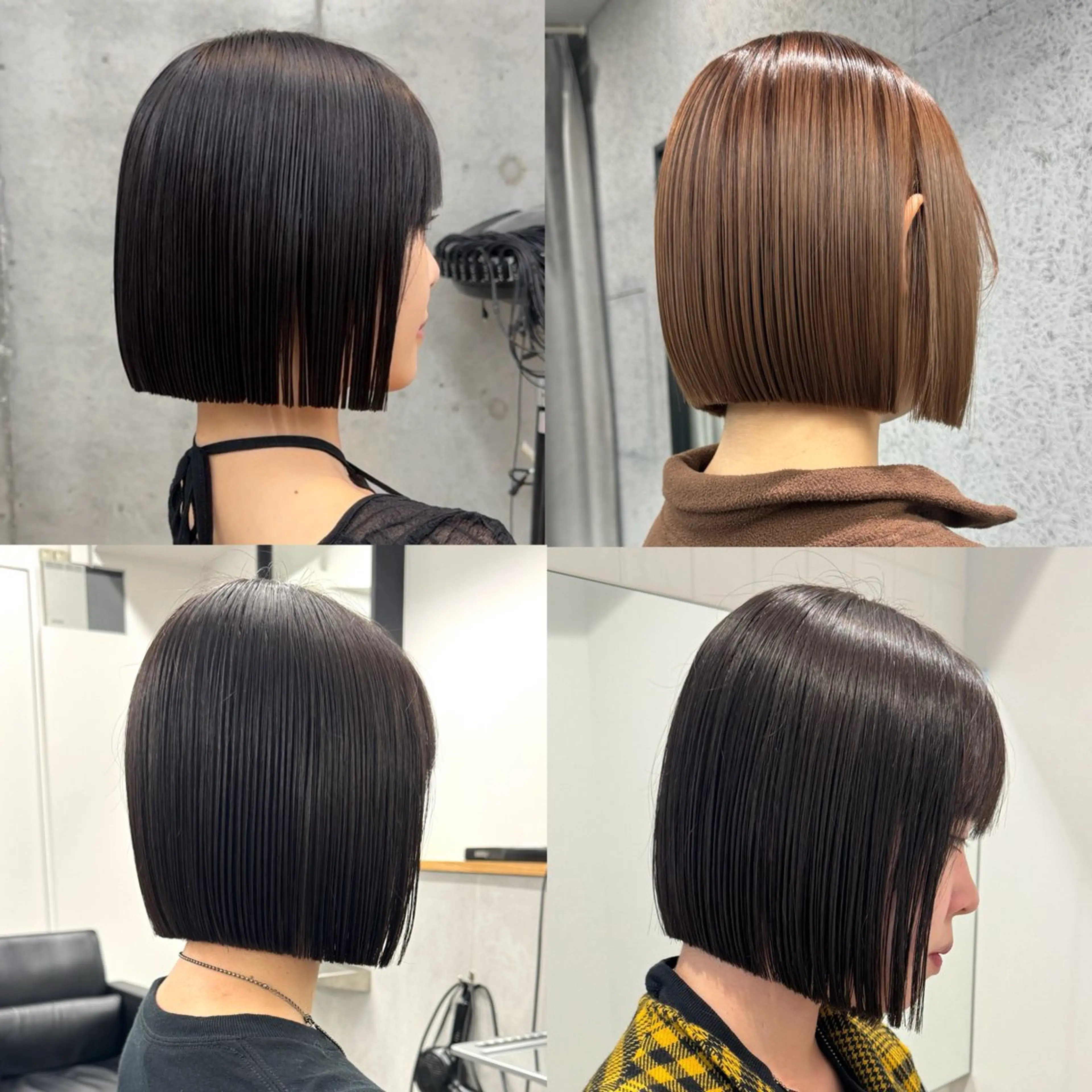 ショート カラー 切りっぱなしボブ/ 縮毛矯正/新宿/航輝のヘアスタイル