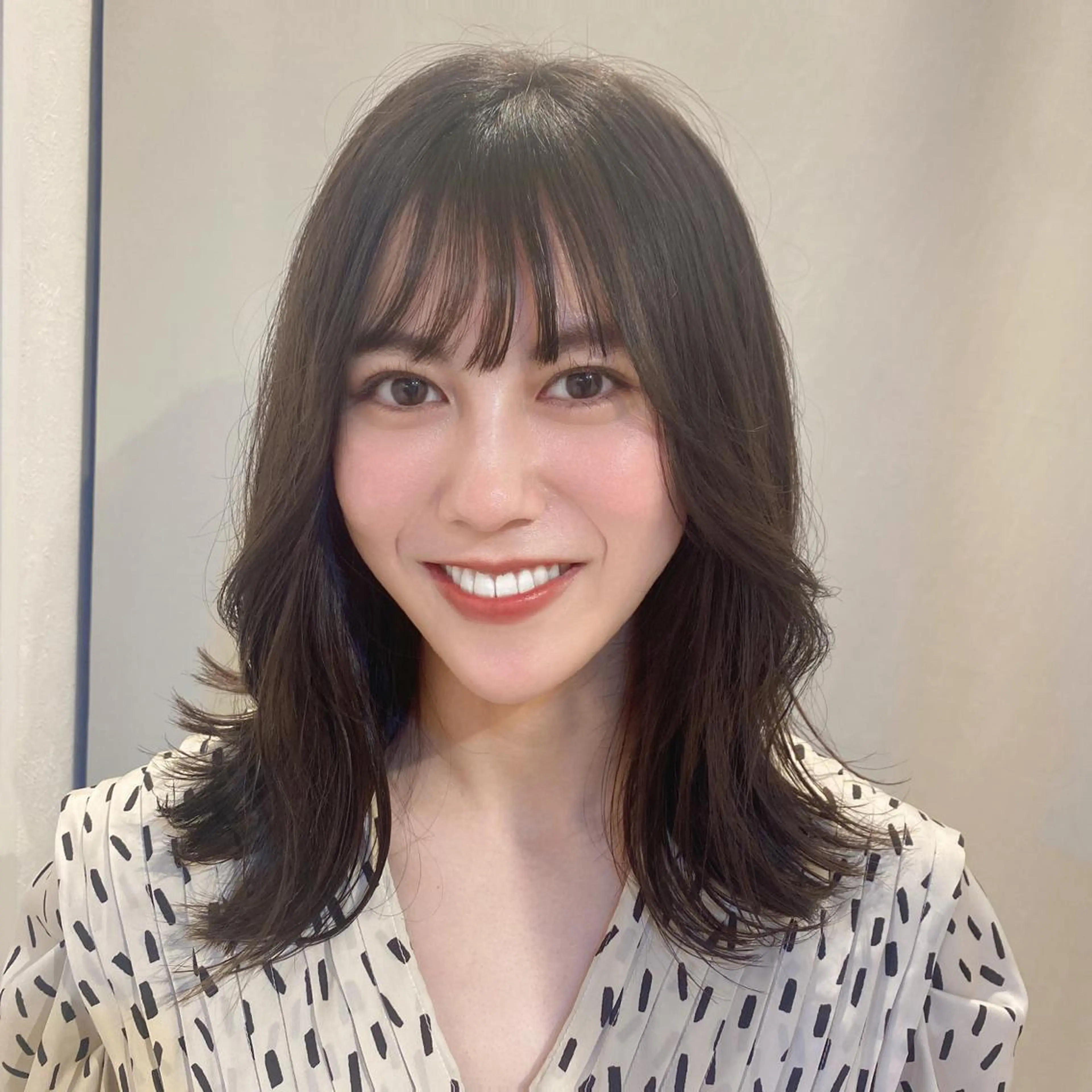 ミディアム 韓国風ヘア カット ヘアカラー 韓国風&髪質改善特化 ✂️MISAKI✂️のヘアスタイル