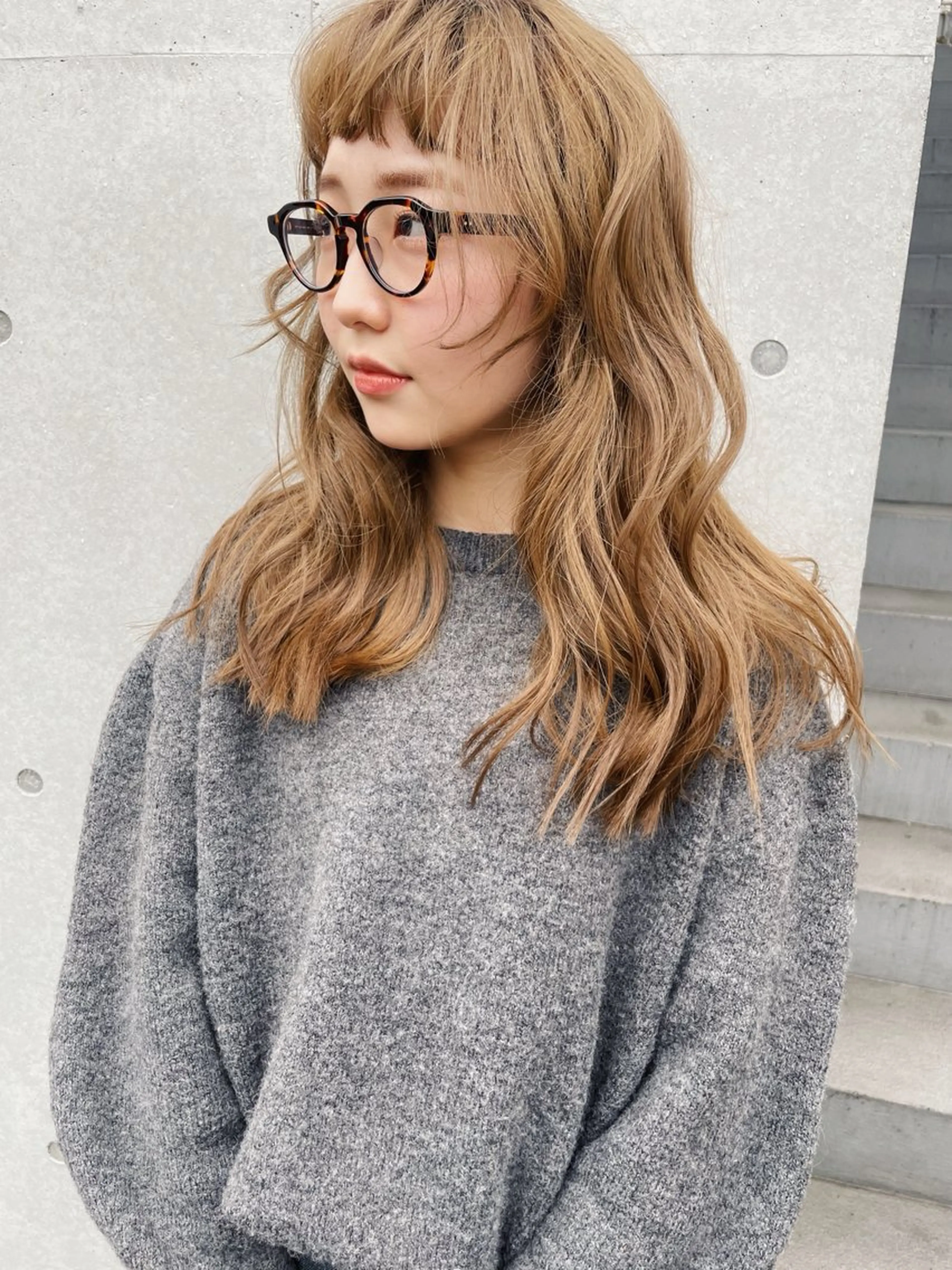 ミディアム カラー ベージュカラー カット ヘアカラー トリートメント ヘアセット センスをお届けします 大谷将生INFPのヘアスタイル