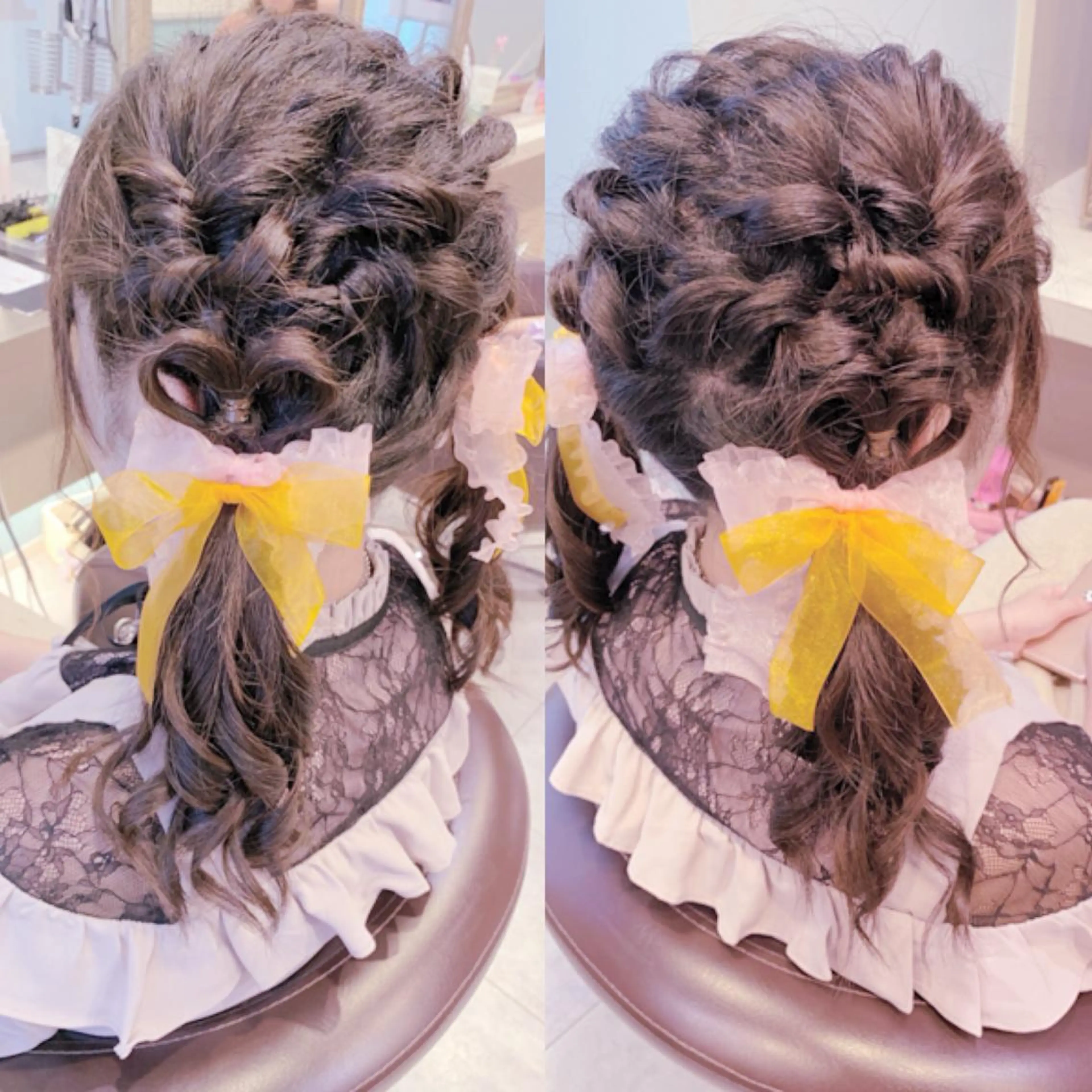 セミロング ヘアアレンジ ヘアセット Aries🫧 missa𓂃🤍のヘアスタイル