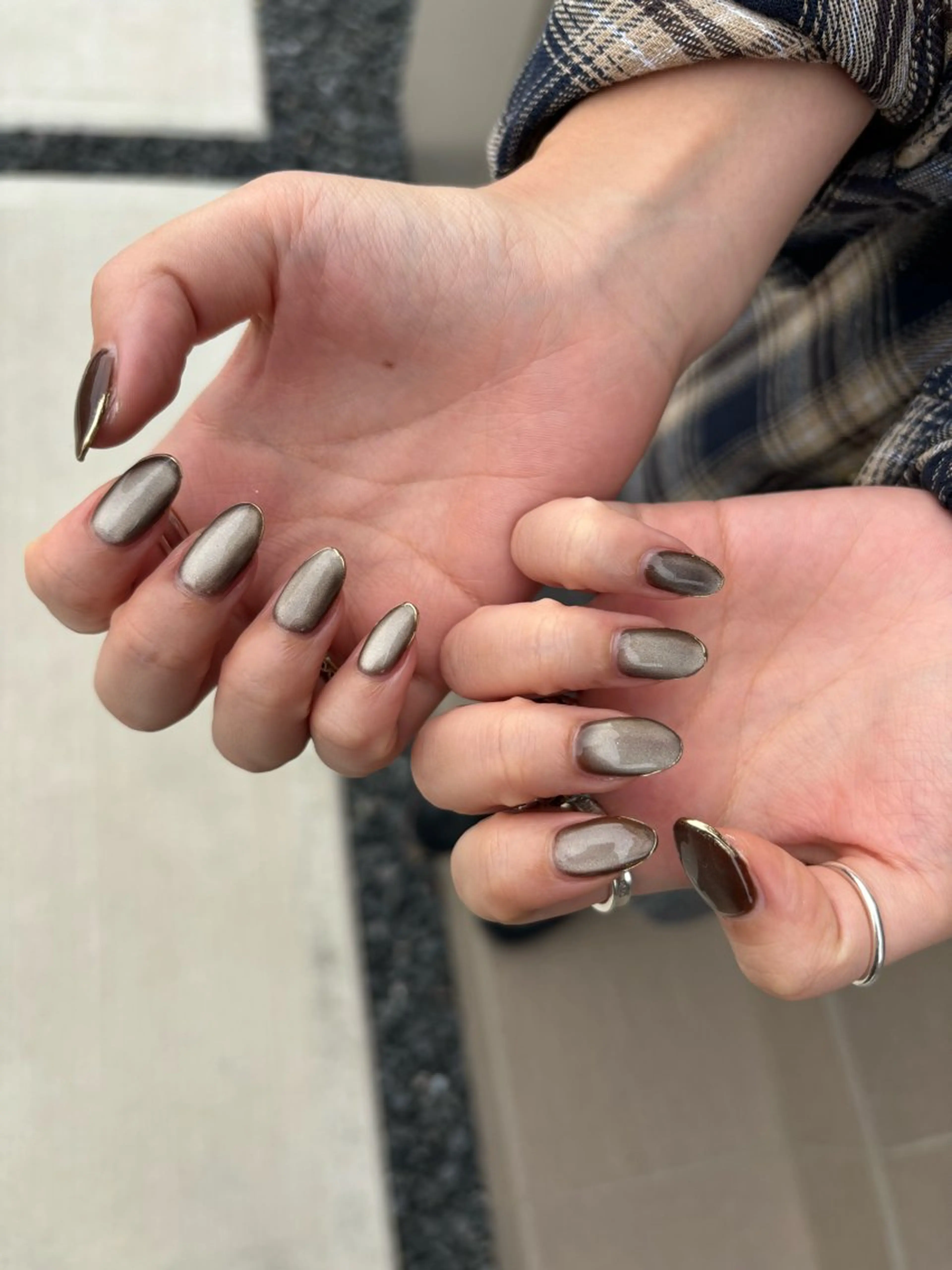 ネイル マグネットネイル ミラーネイル nail salon runoのネイルデザイン