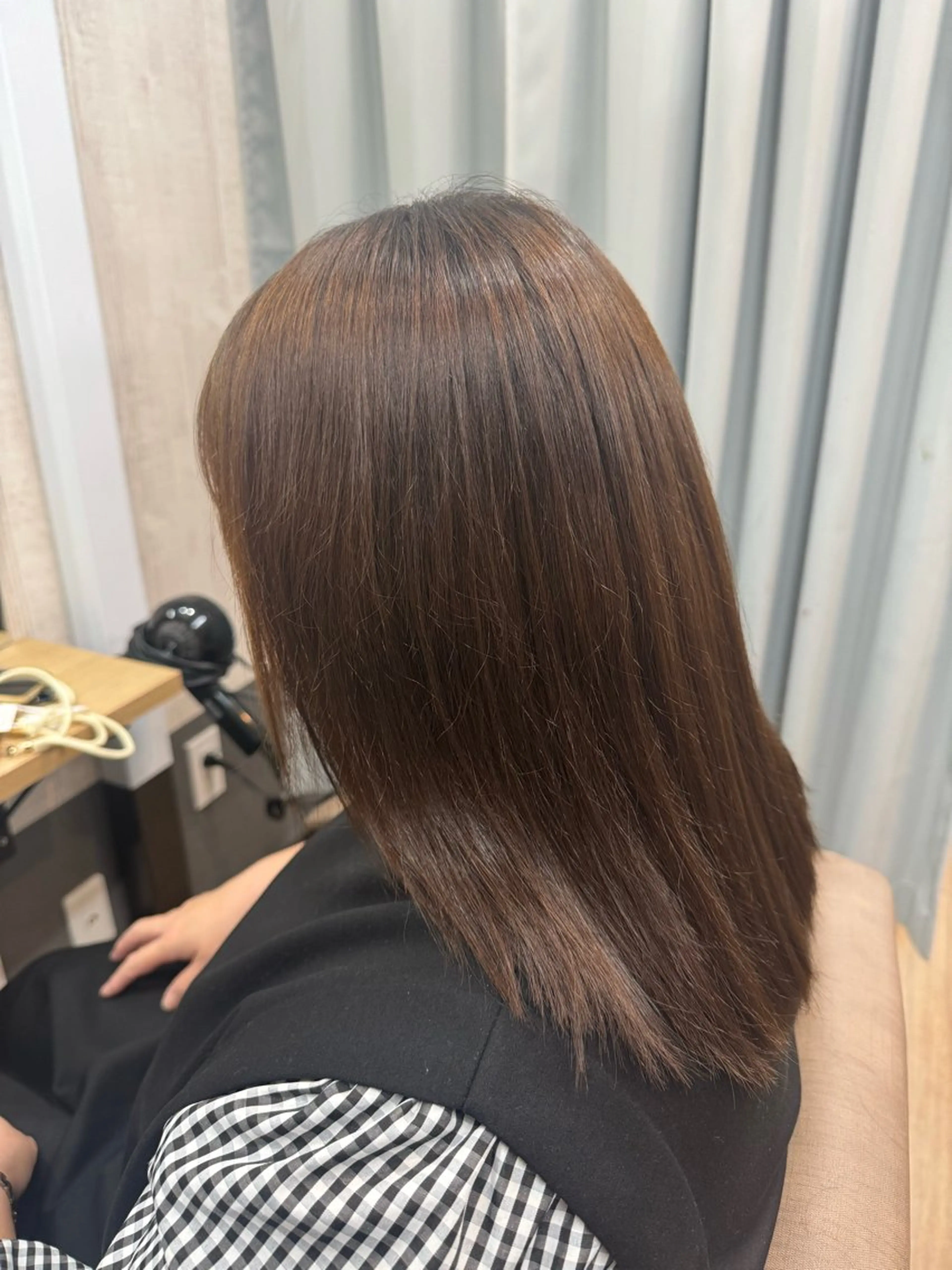 ミディアム 髪質改善 カット 縮毛矯正 トリートメント TELA HAIR 稲毛店　千尋のヘアスタイル