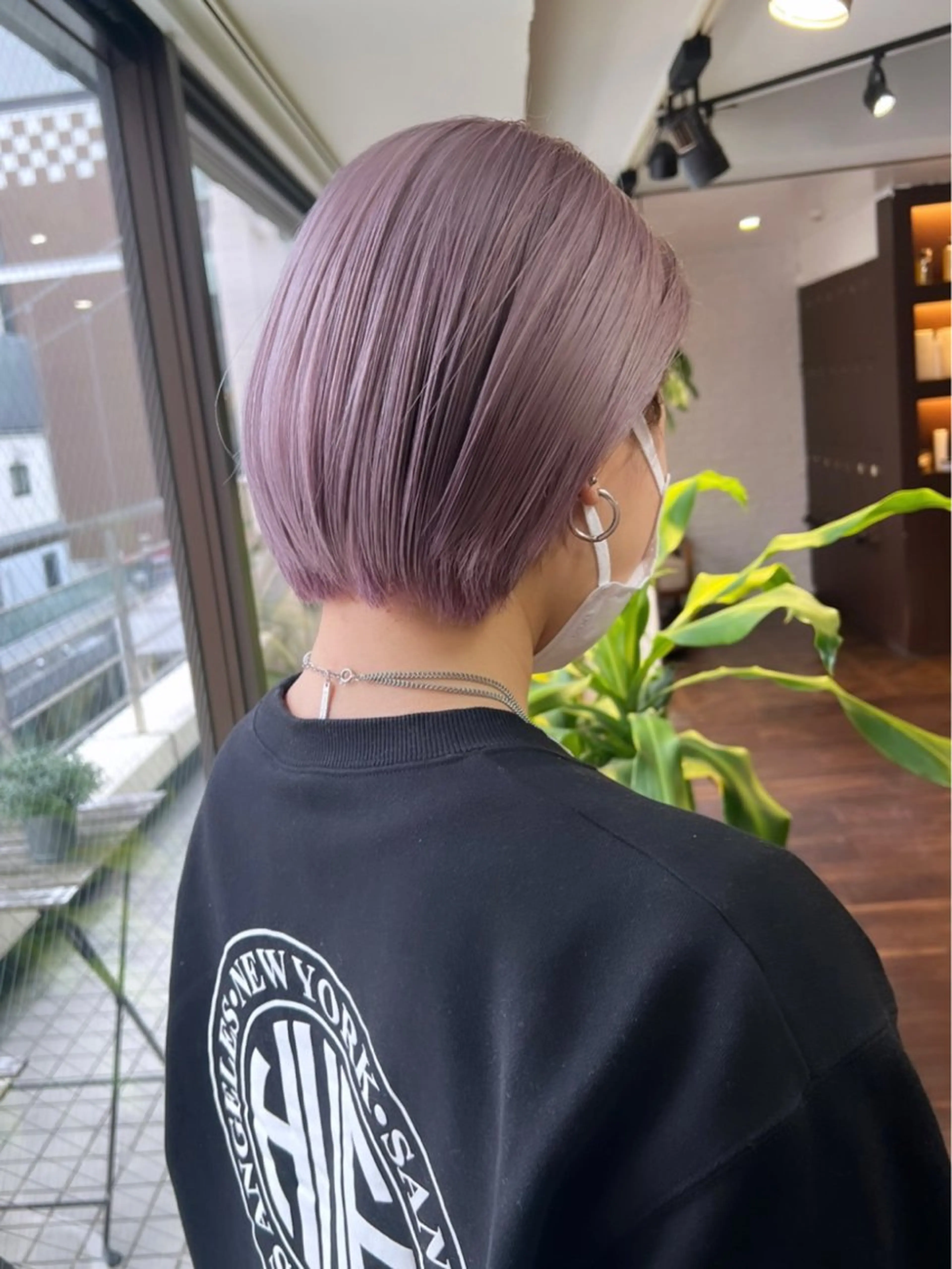 ショート カラー ブリーチ ケアブリーチ 透明感カラー デザインカラー ダブルカラー nendo_hair所属・ハイトーン/ブリーチ レイヤーsonokaのヘアスタイル