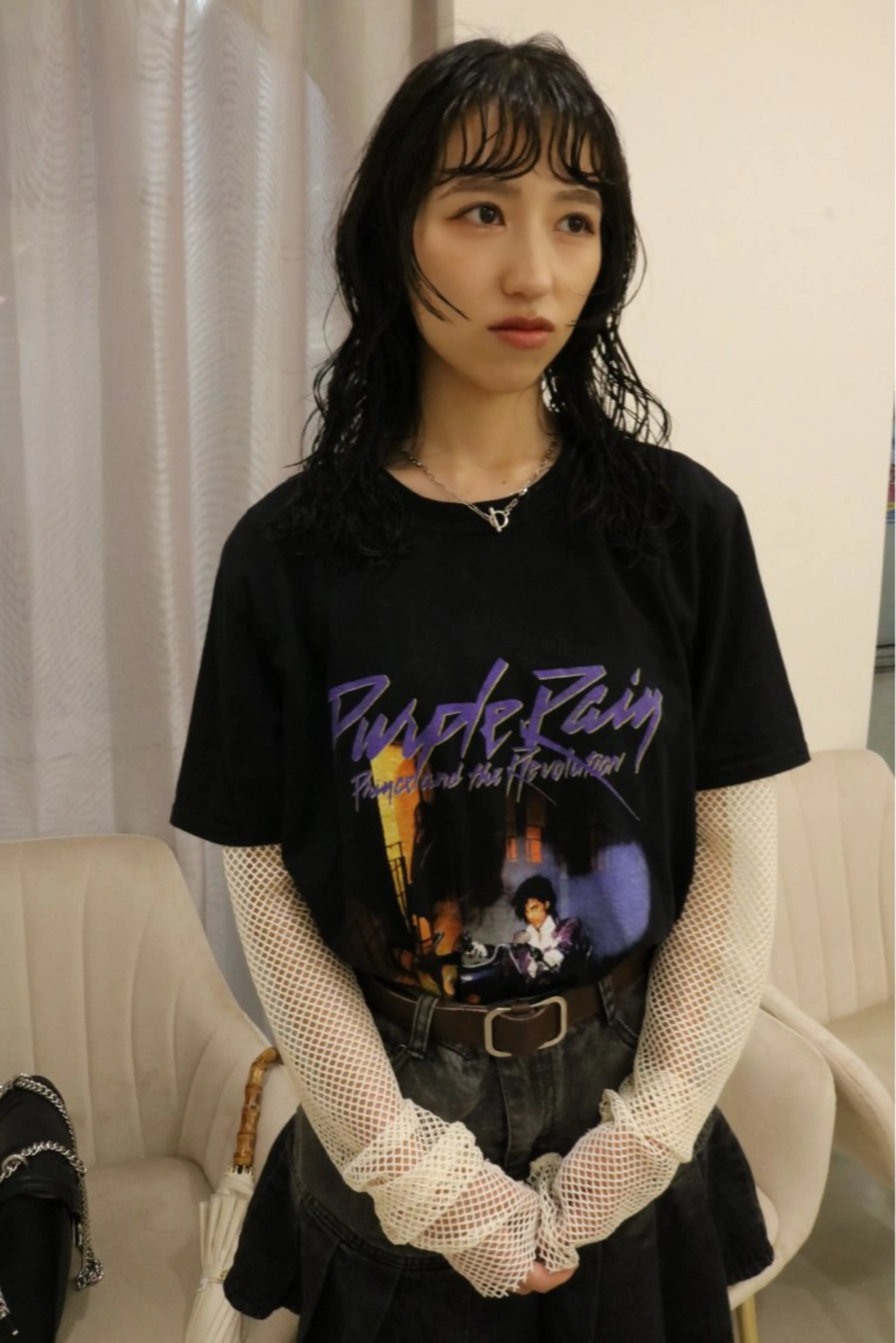 ミディアム パーマ カット パーマ トリートメント 松村 澪里のヘアスタイル