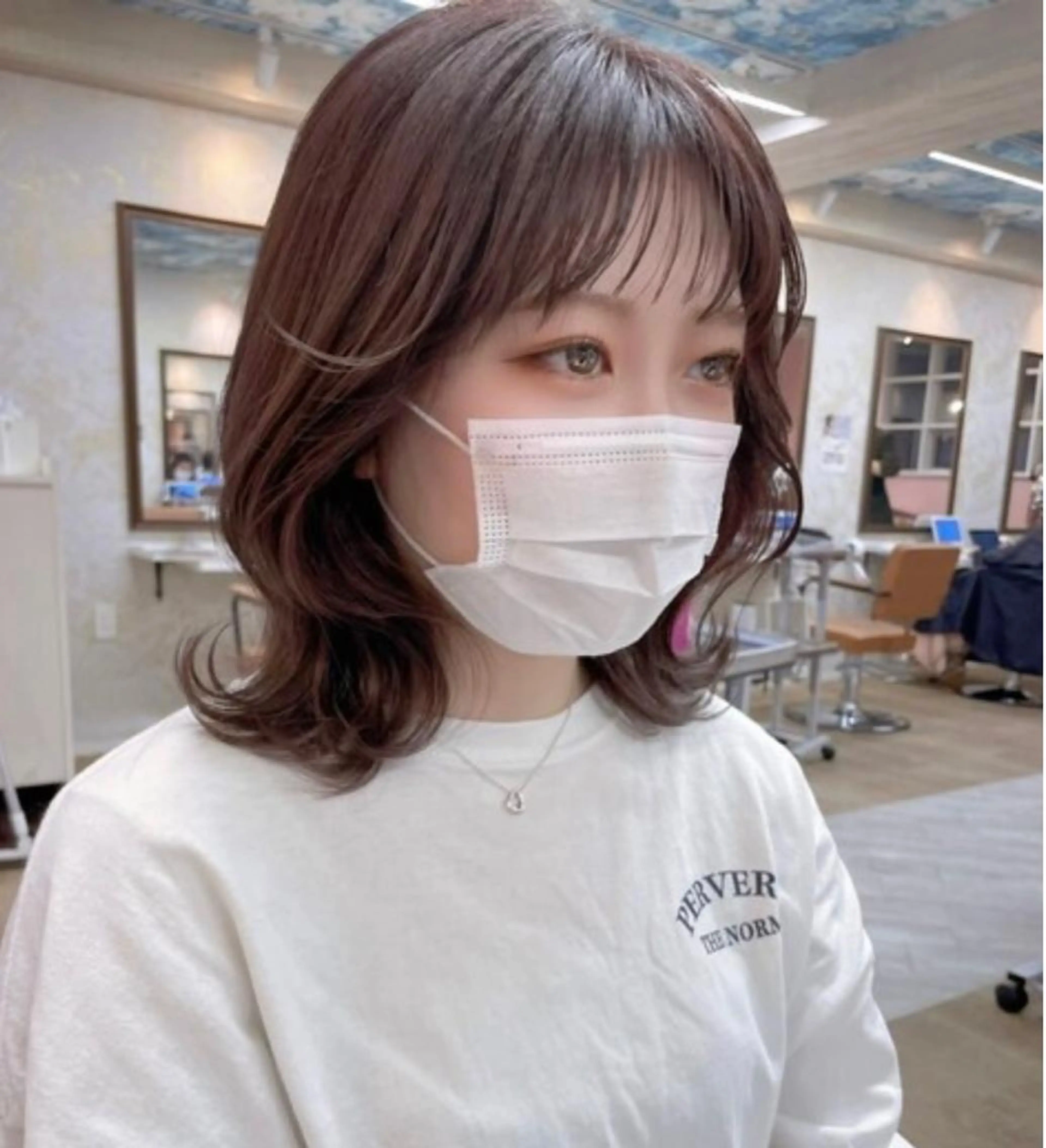 ミディアム レイヤーカット カット ヘアカラー トリートメント 髪質改善特化💫 韓国ヘアAyumuのヘアスタイル