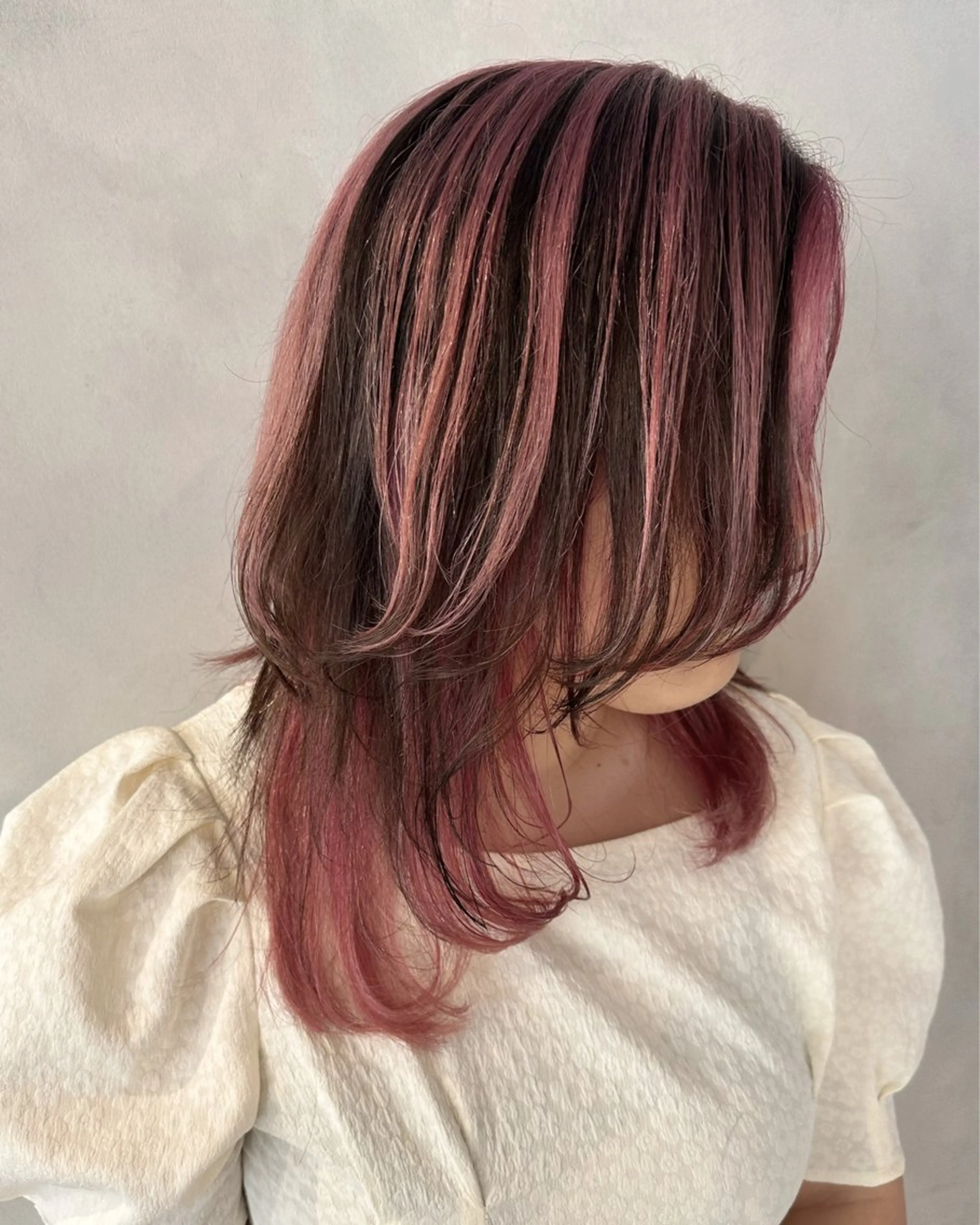 ミディアム カラー カット ヘアカラー トリートメント デザインカラー/パー マ🦖外岡咲希🦖のヘアスタイル