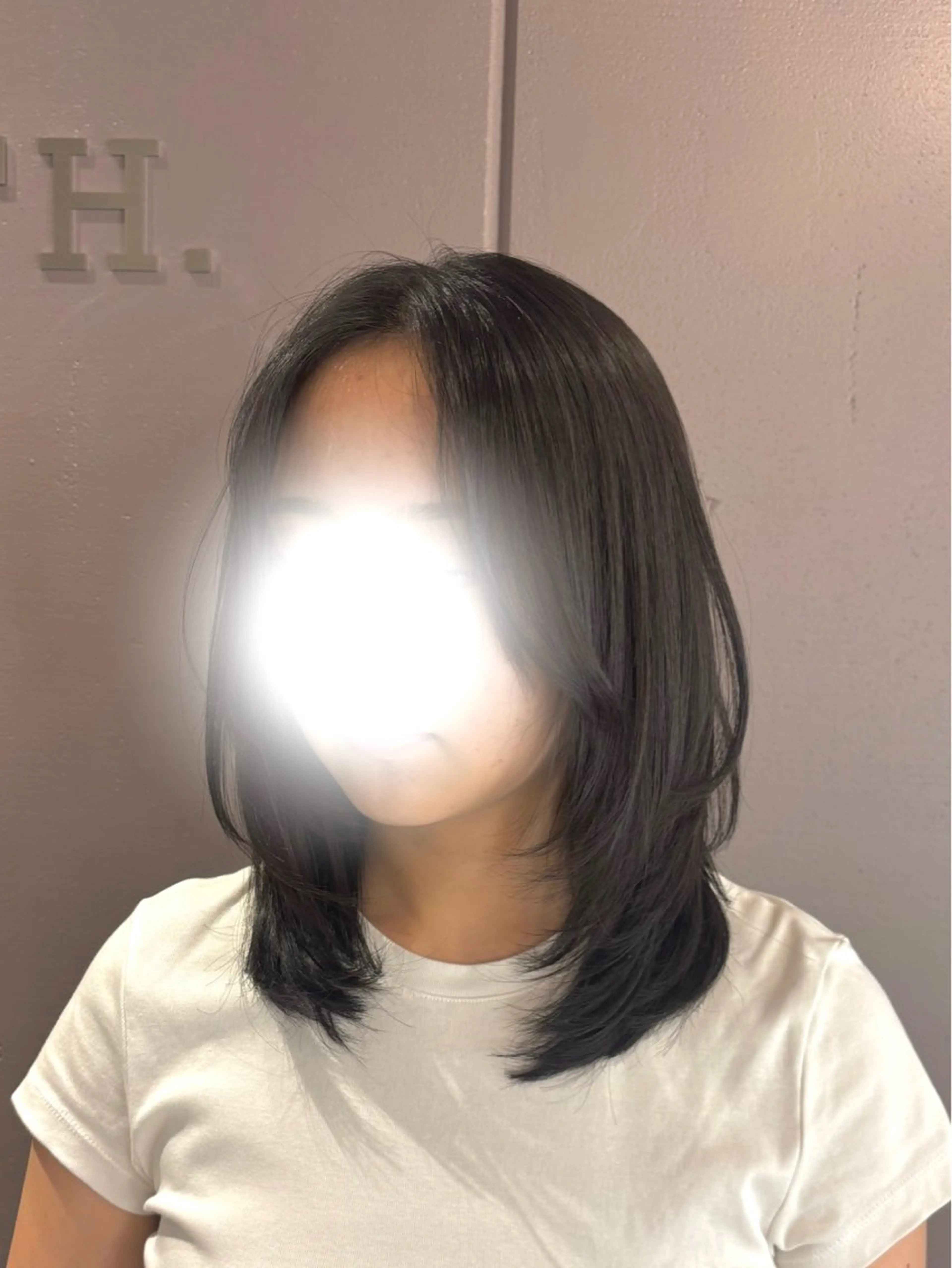ミディアム ハッシュカット カット ヘアカラー レイヤーカット/ボブ /nene🍥⋆*のヘアスタイル