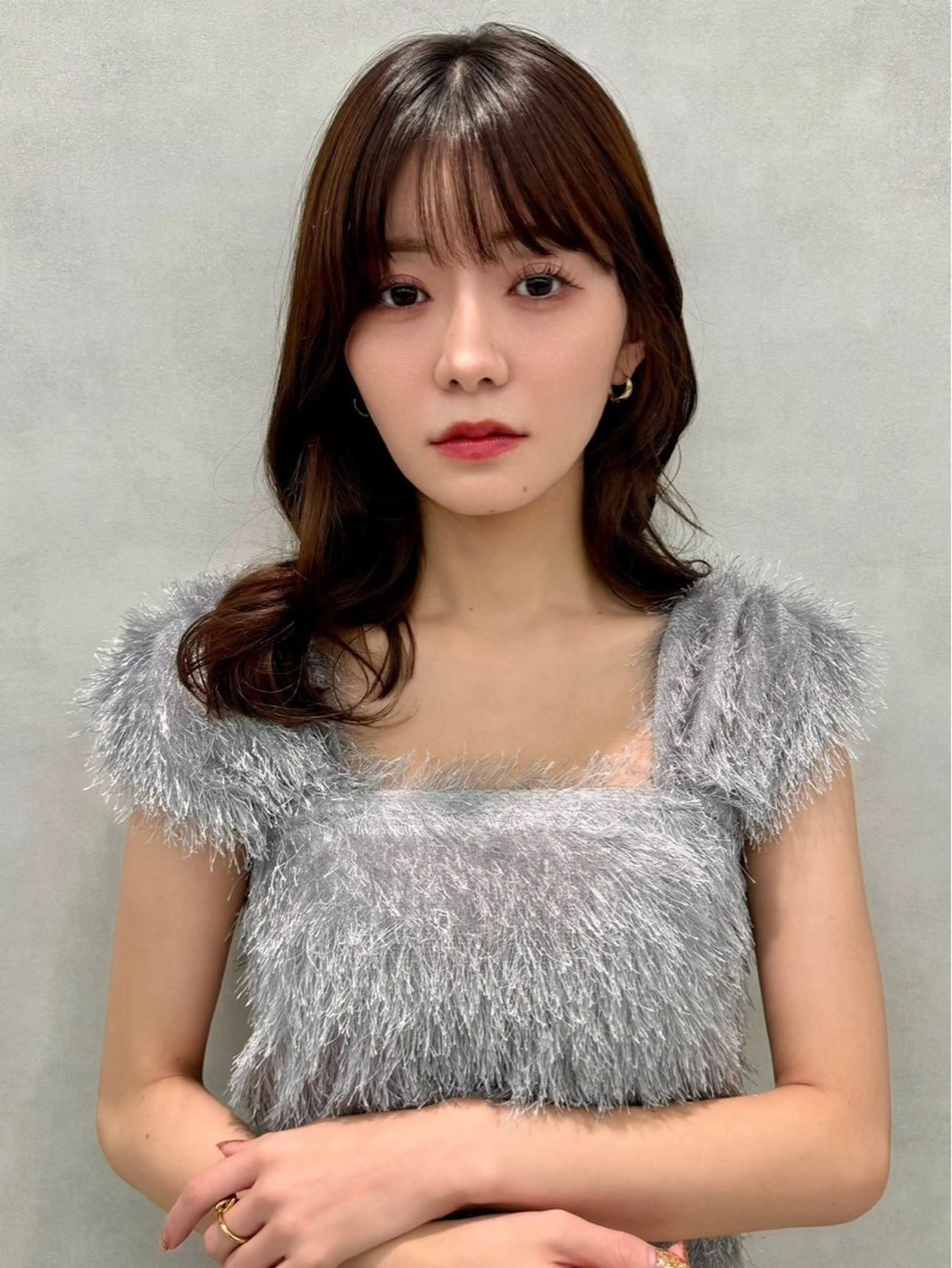セミロング カラー ヘアアレンジ ヘアカラー 透明感🫧艶カラー noaのヘアスタイル