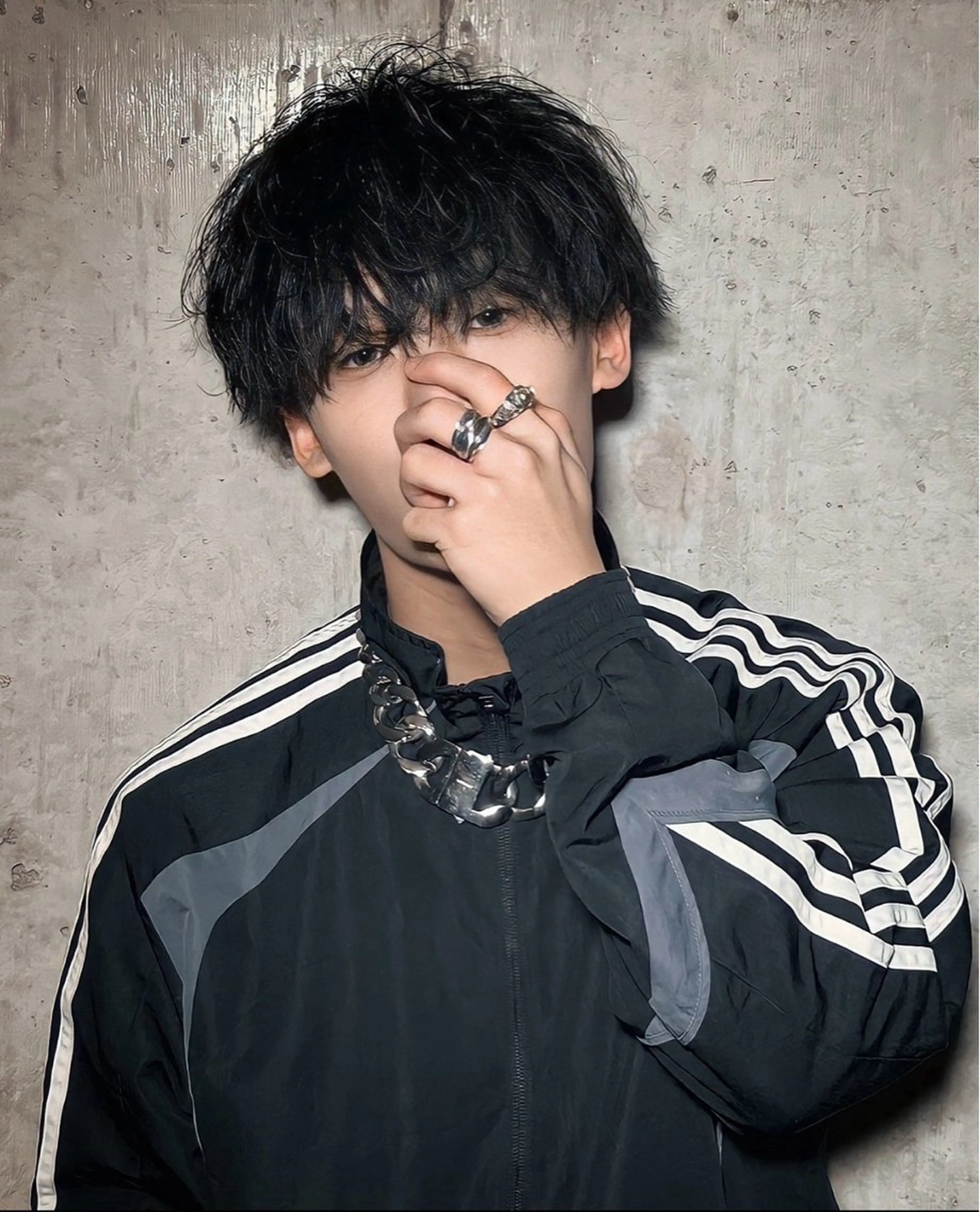 カラー パーマ メンズ メンズウルフカット ウルフカット カット STANCE MEN'S公式のヘアスタイル