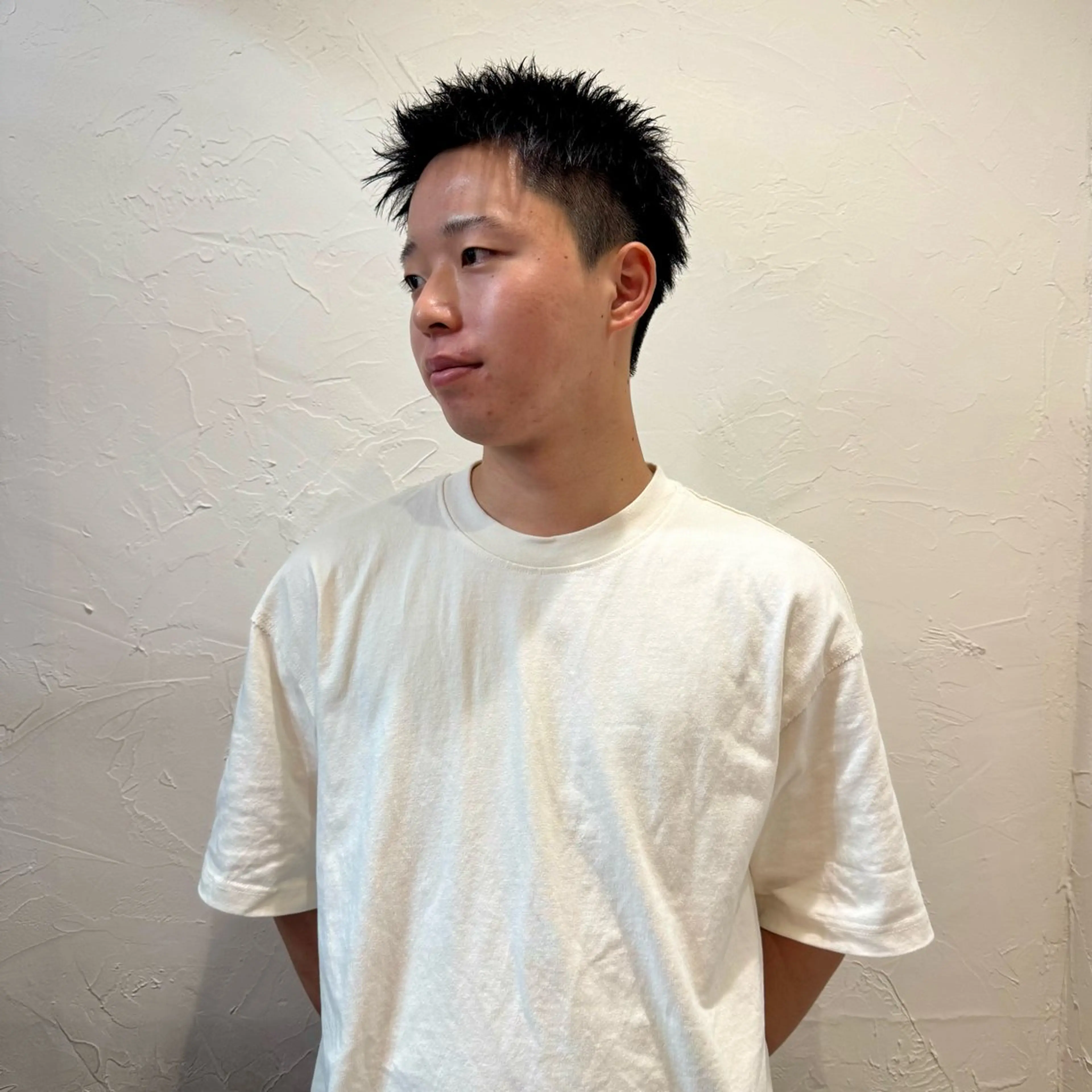ショート メンズ アップバング メンズ就活ヘア メンズパーマ メンズショート スパイキーショート カット ヘアセット 【池袋/スパイキー ショート】ⓝⓘⓜⓤのヘアスタイル