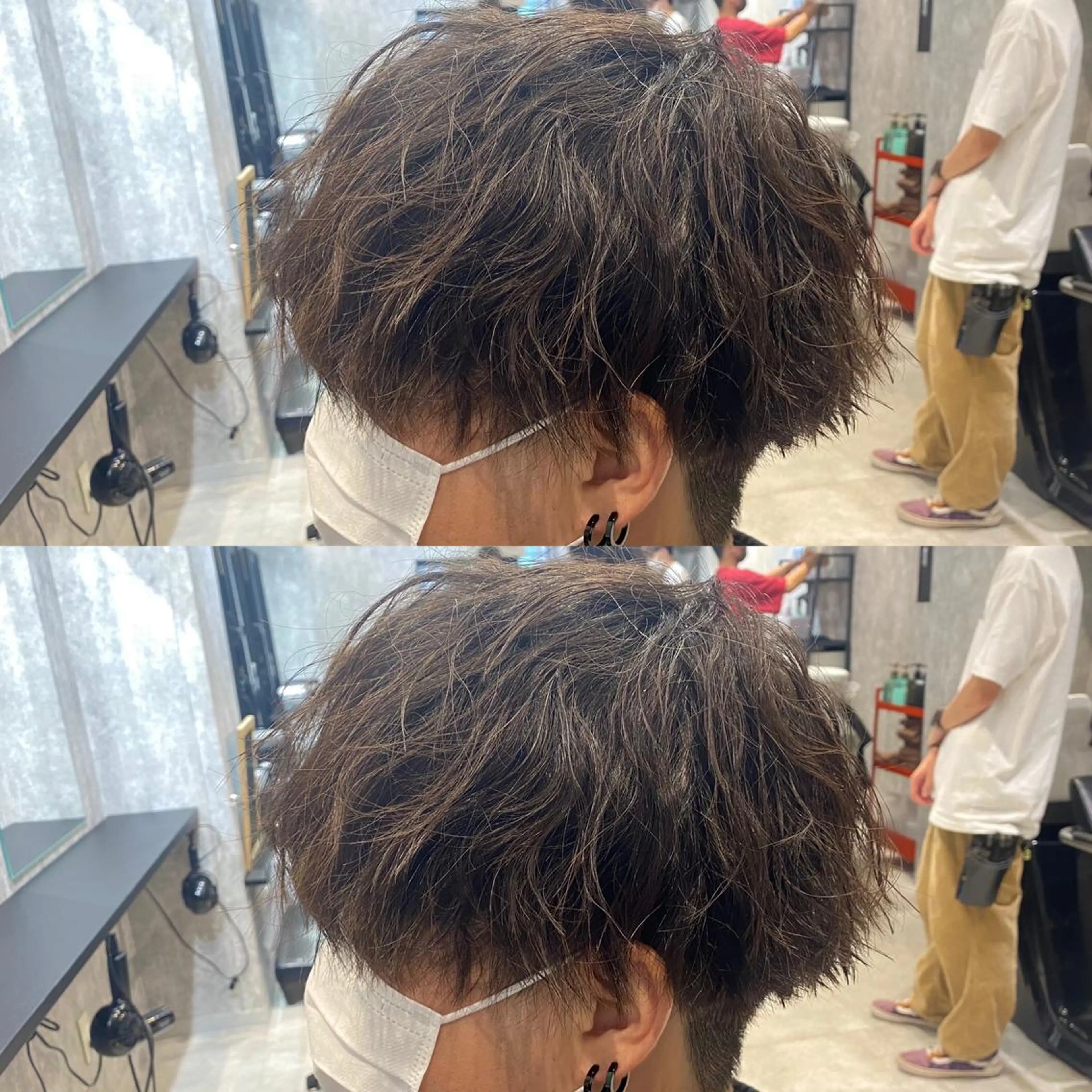 ショート パーマ 𝙱𝙻𝙴𝙽 𝚋𝚢 𝚍𝚘𝚝.所属・🤍BLEN 窓🤍のヘアスタイル