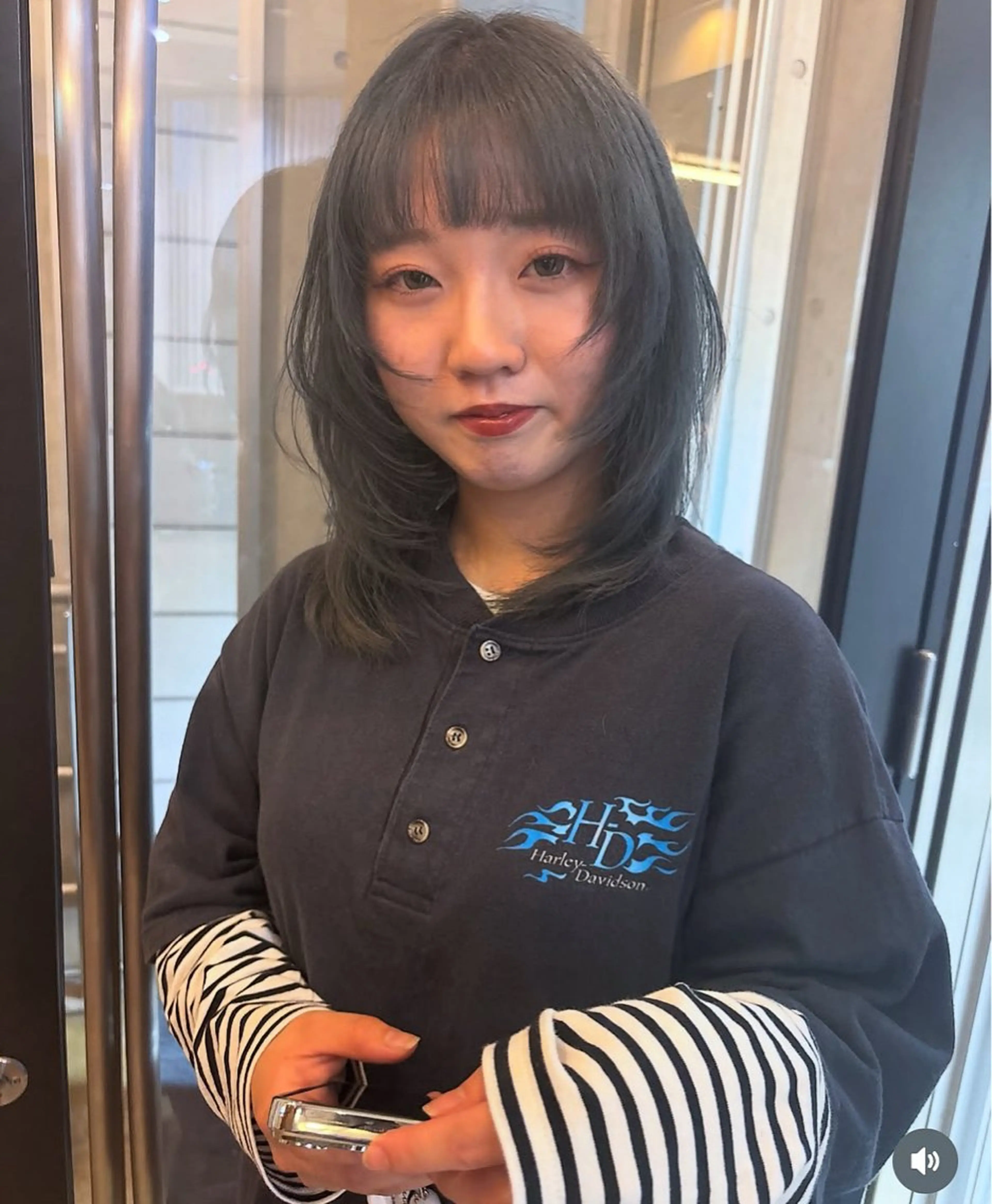 ミディアム ヘアカラー abe yuikaのヘアスタイル