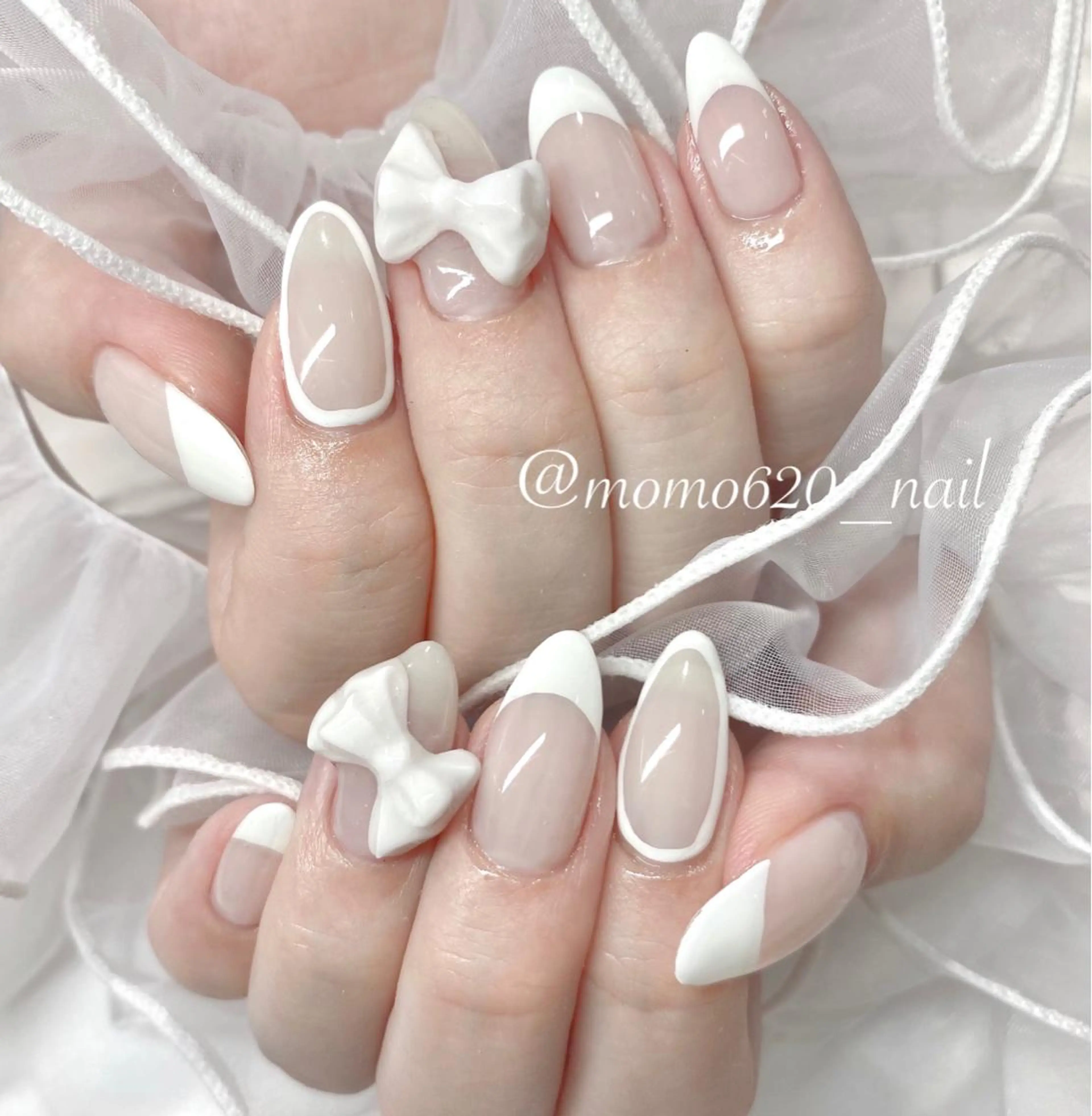 ネイル フレンチネイル nailsalon moca 堀江店所属・moca堀江店 momokaのネイルデザイン