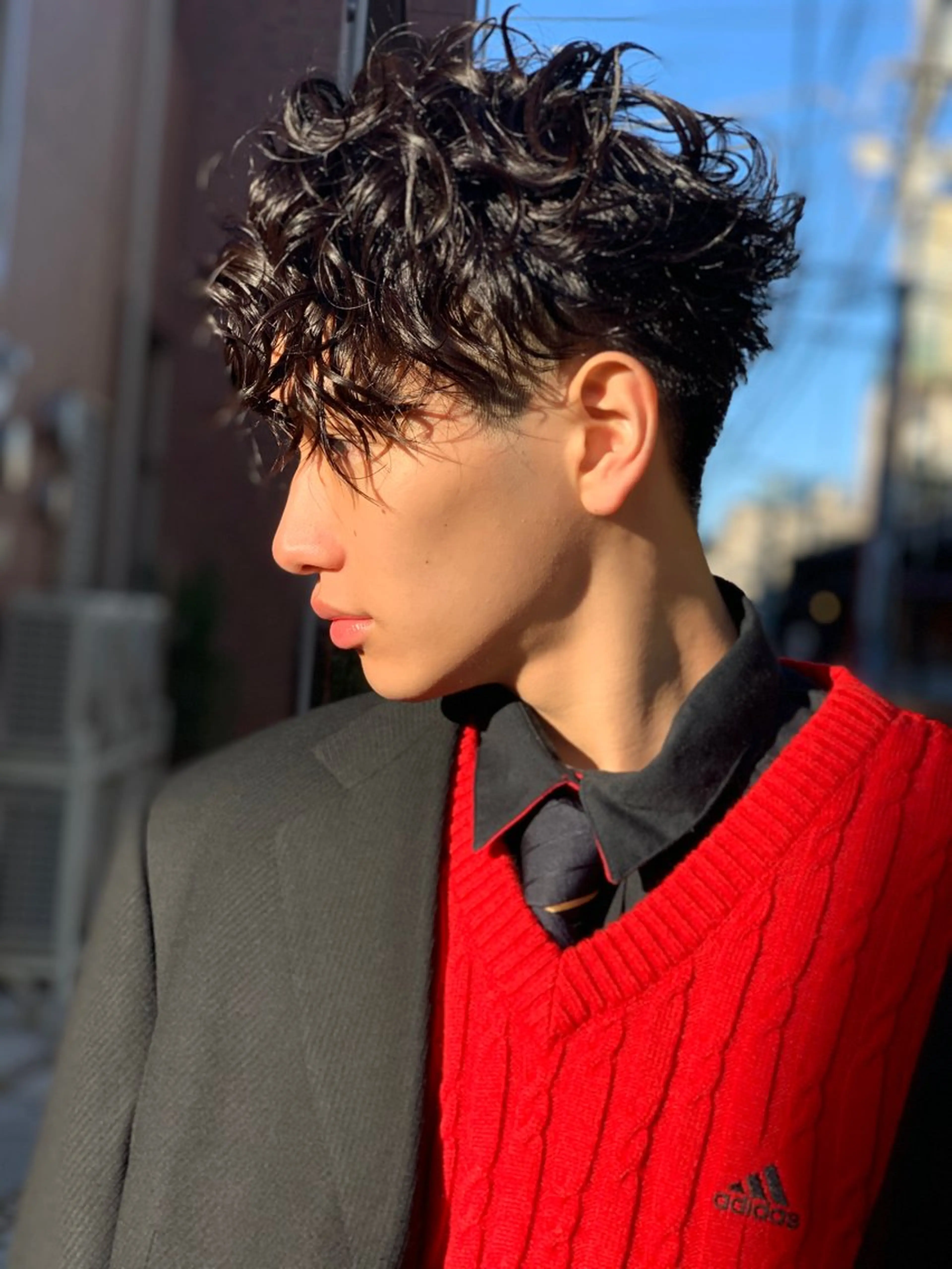 ショート カラー パーマ メンズ ✨顔まわりカット ✨渋谷人気No.1✨のヘアスタイル