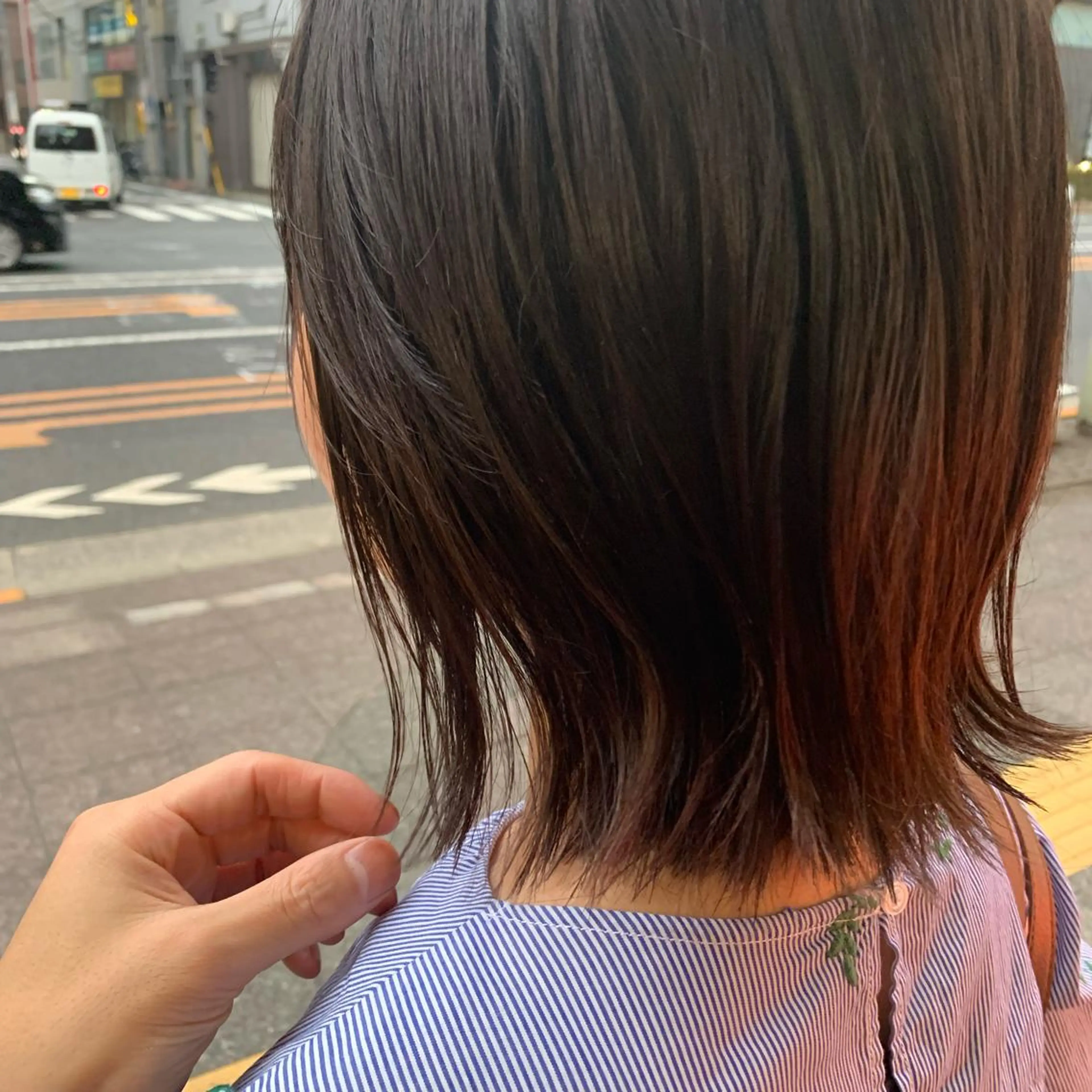 ミディアム カット 縮毛矯正 トリートメント 🟤TAP🟤 木曳野　金沢店のヘアスタイル