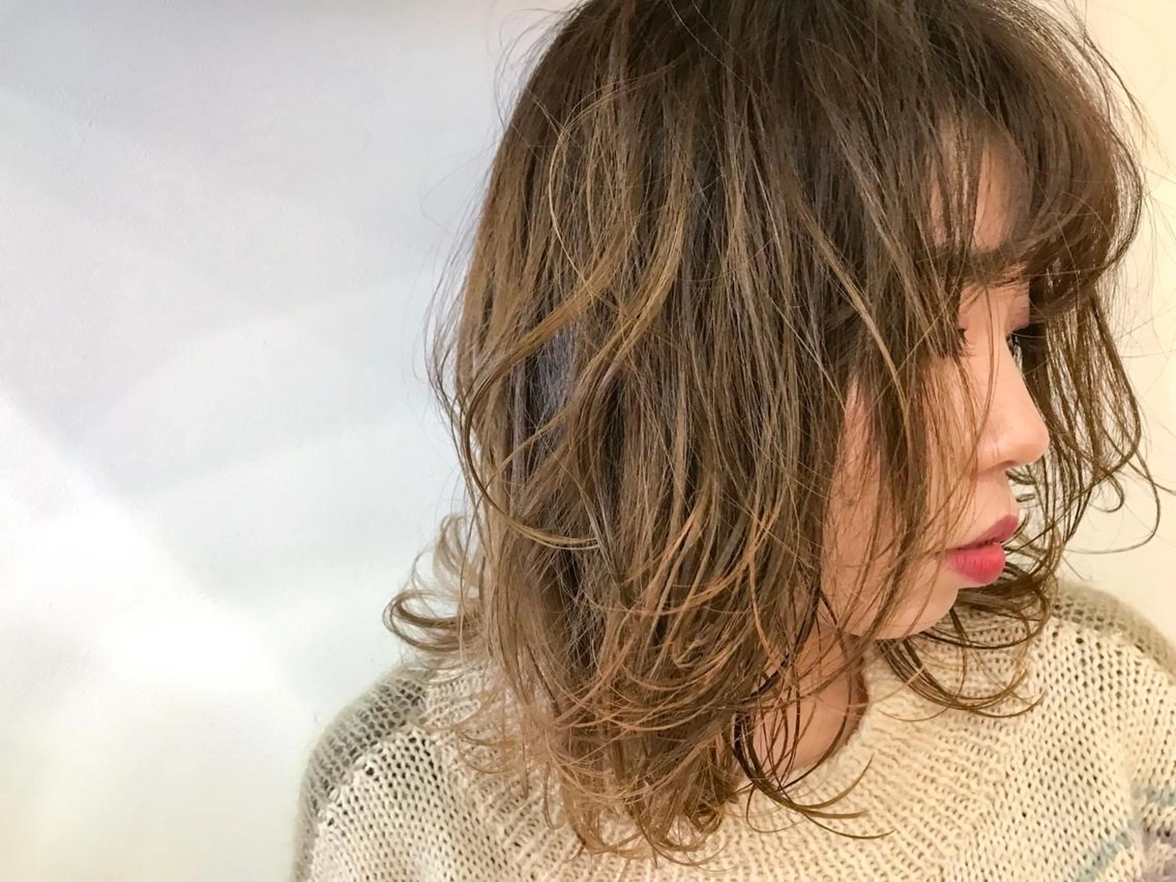 ミディアム カット 縮毛矯正 トリートメント Feel luce所属・坂野 智也のヘアスタイル