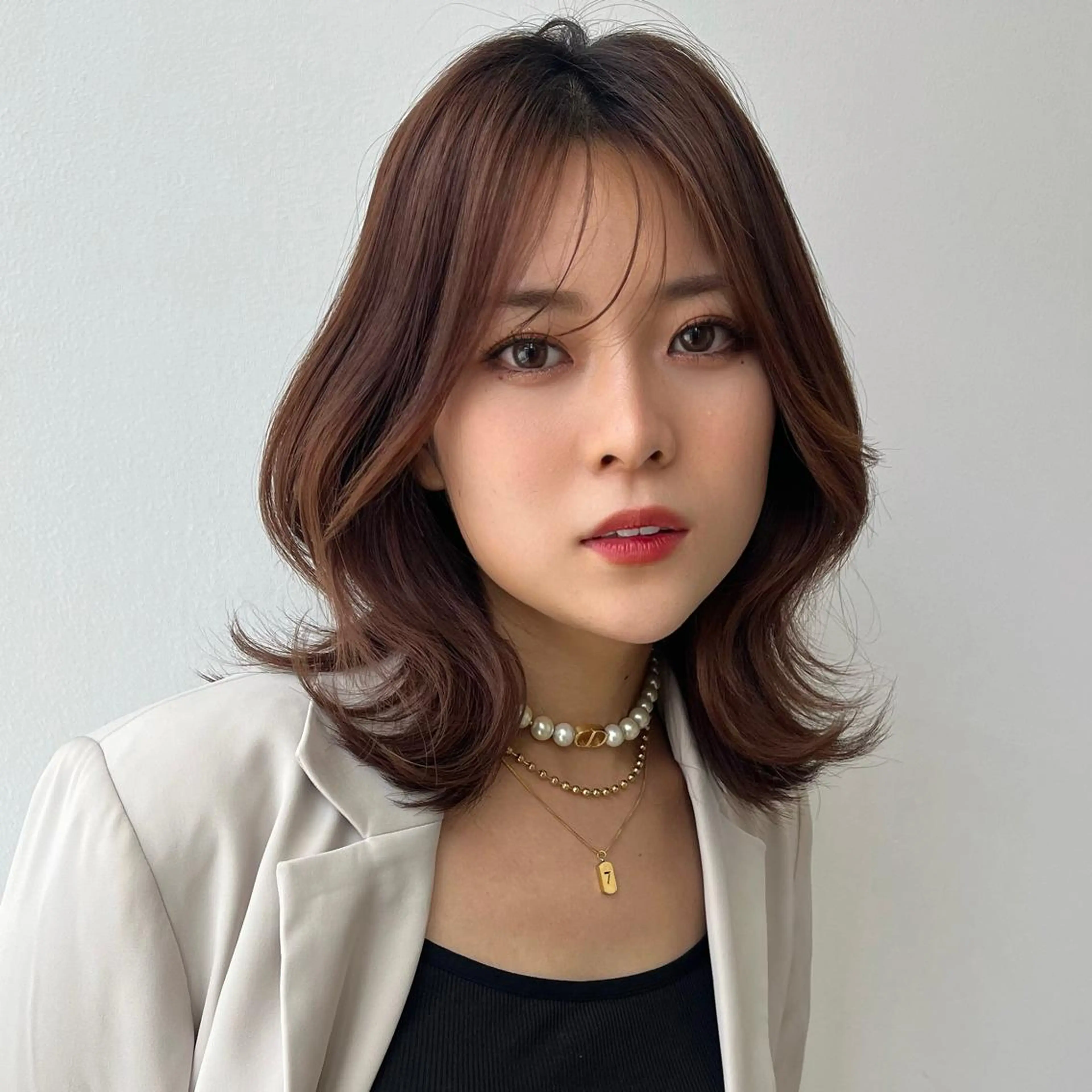 ミディアム カラー Je suis heureuse Tres所属・早朝セット☀️ レイヤー/Momoのヘアスタイル